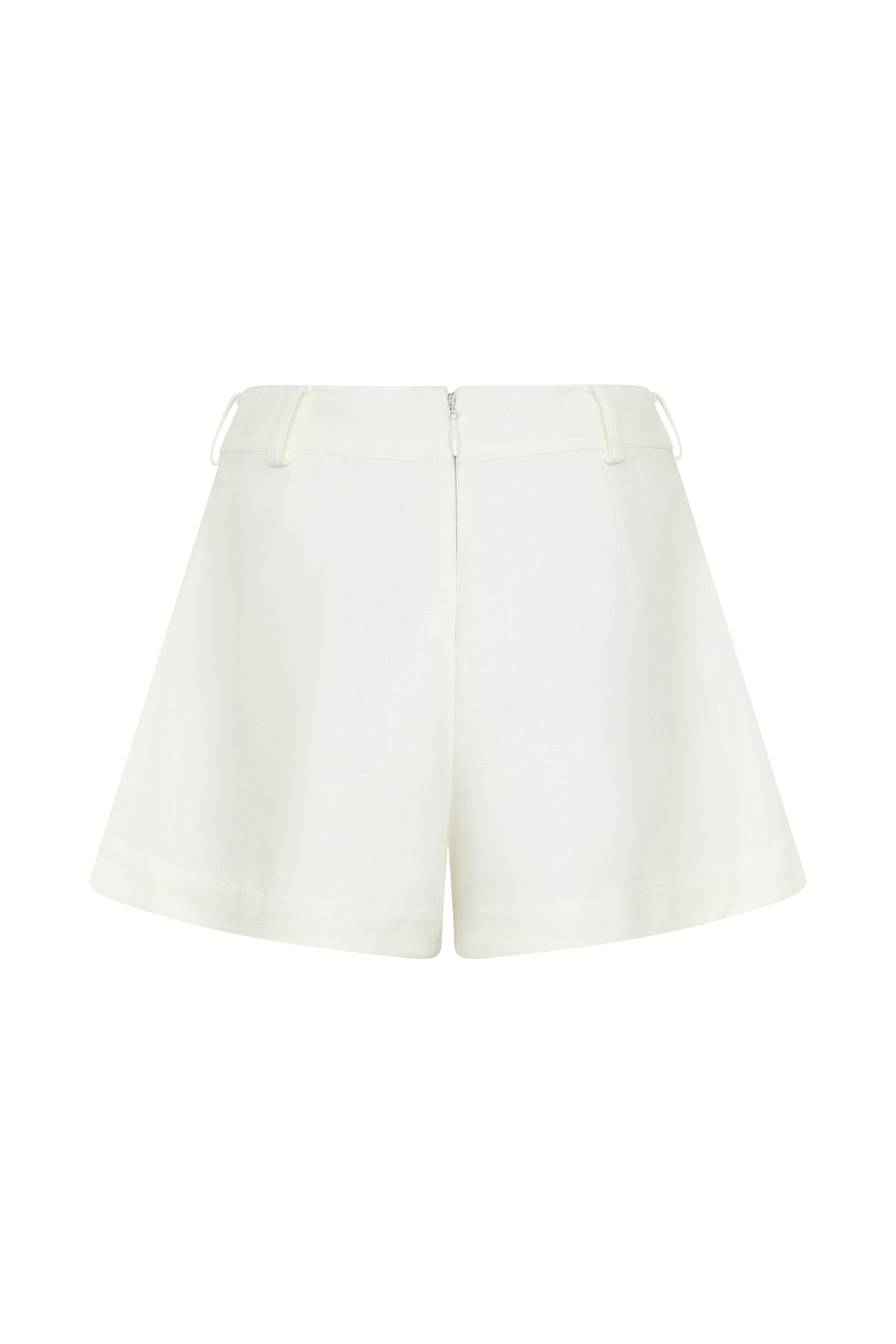 Piper Linen Flare Shorts - White