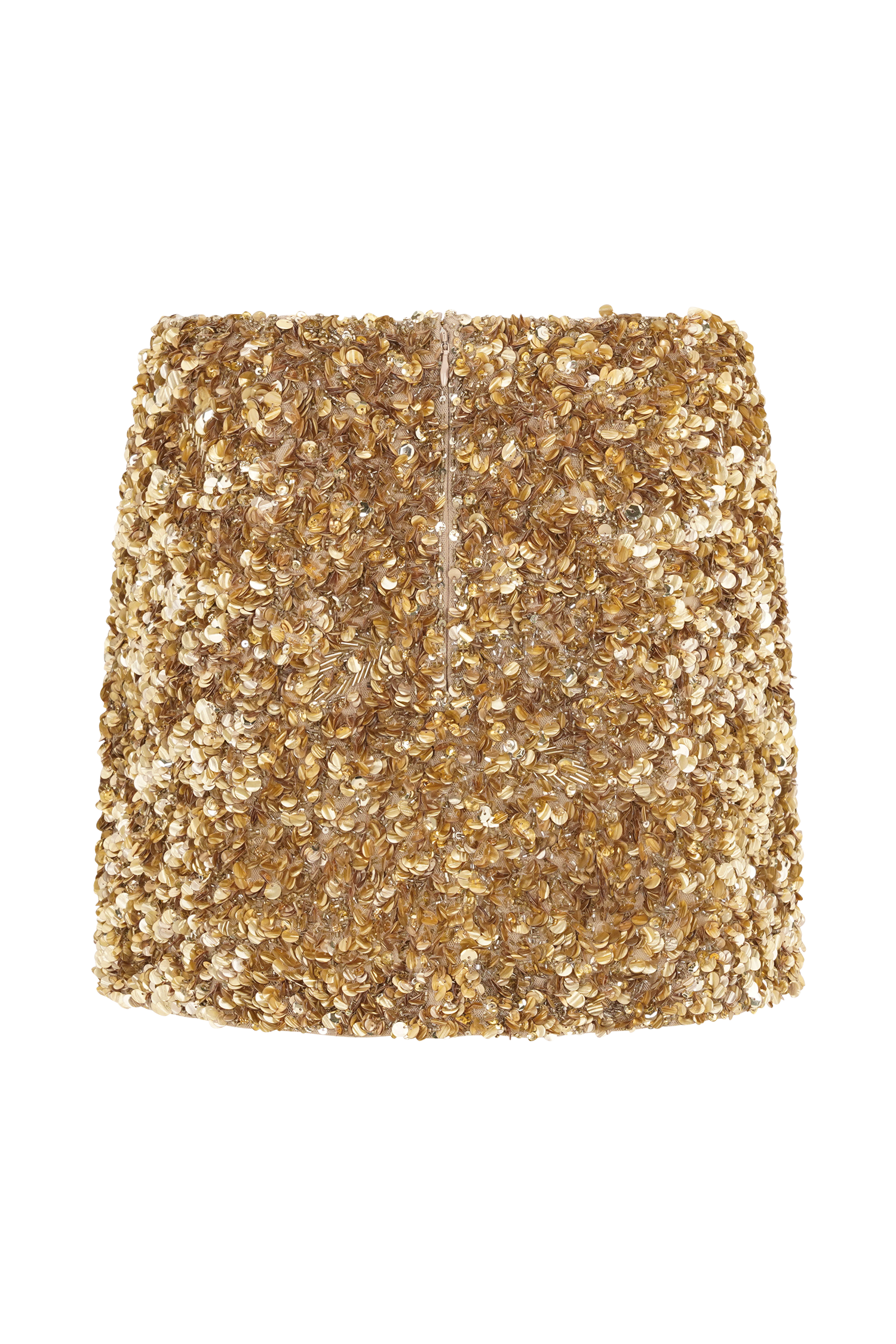 Porter Hand Beaded Mini Skirt - Gold