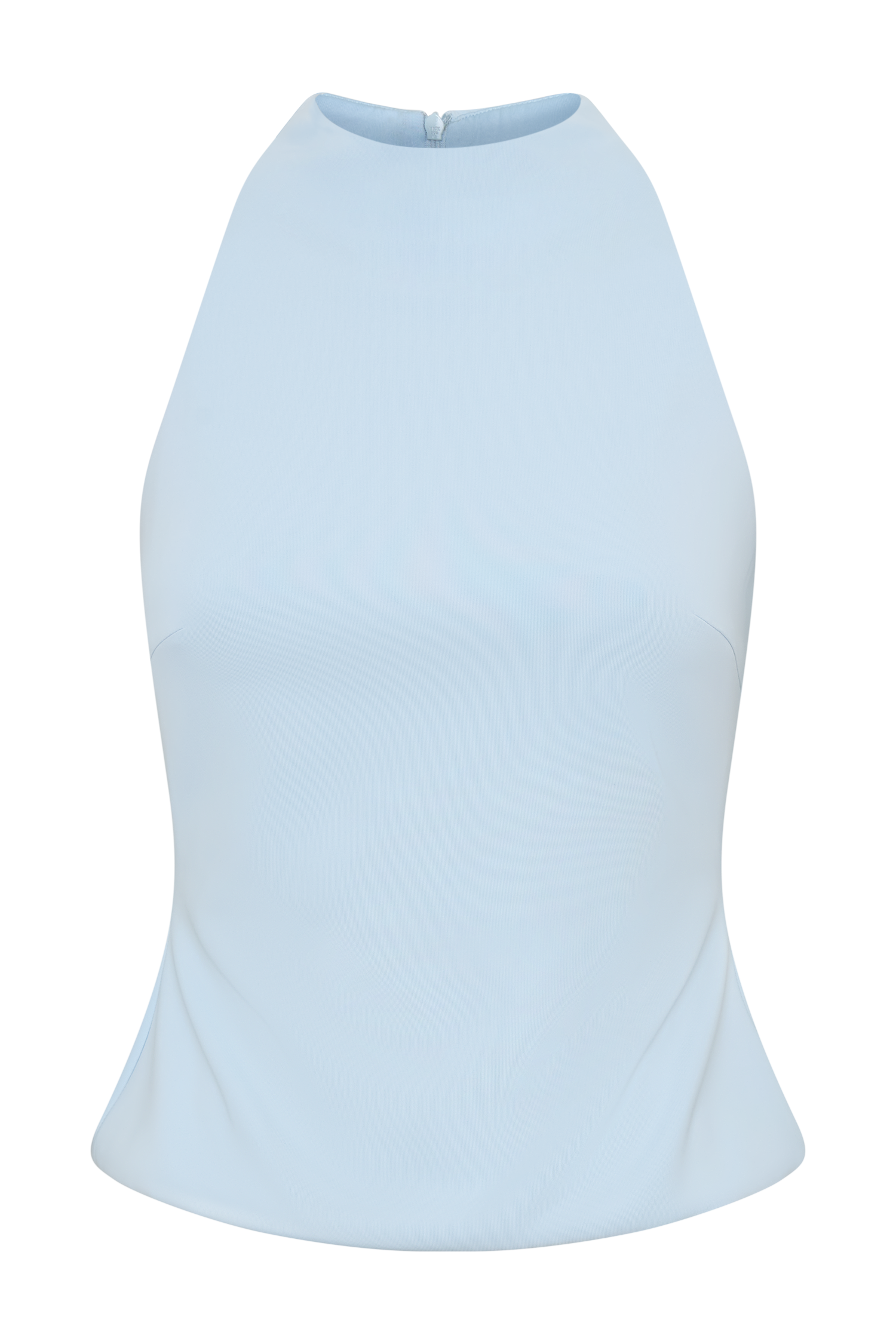 Portia Scuba Sleeveless Top - Pale Blue