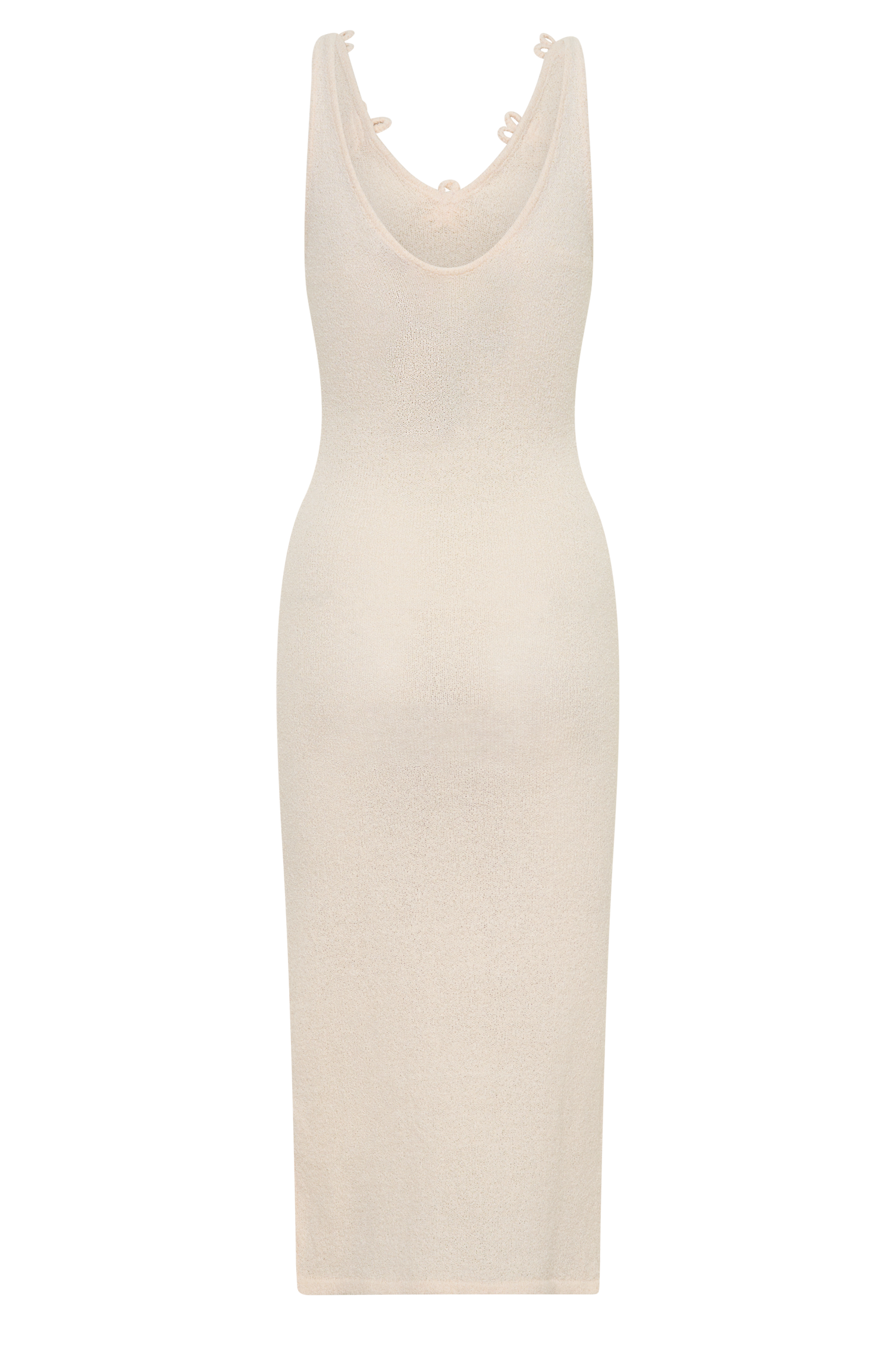 Rachael Knit Midi Dress - Nude