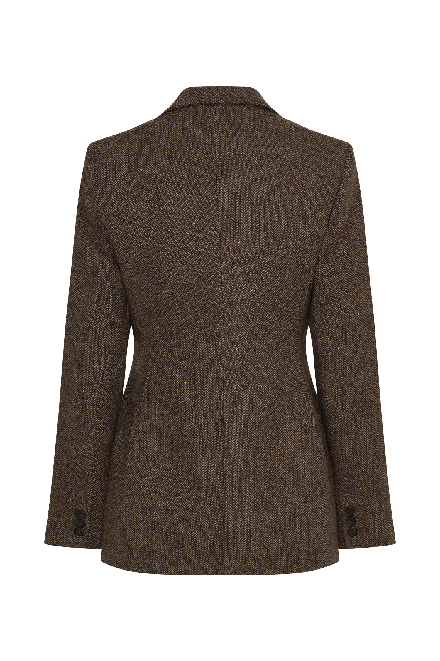 Romy Structured Blazer With Hardware - Herringbone