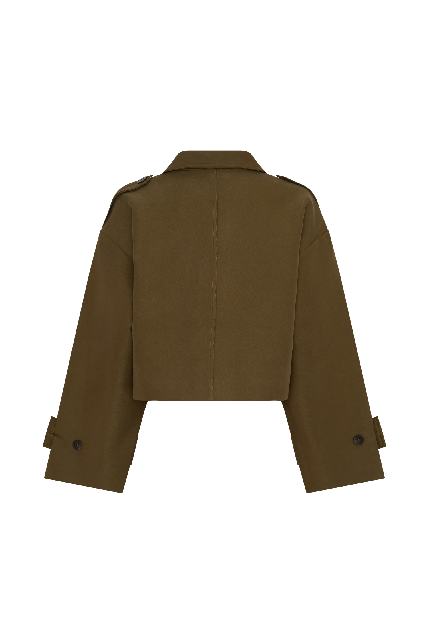 Rue Funnel Neck Bomber Jacket - Khaki