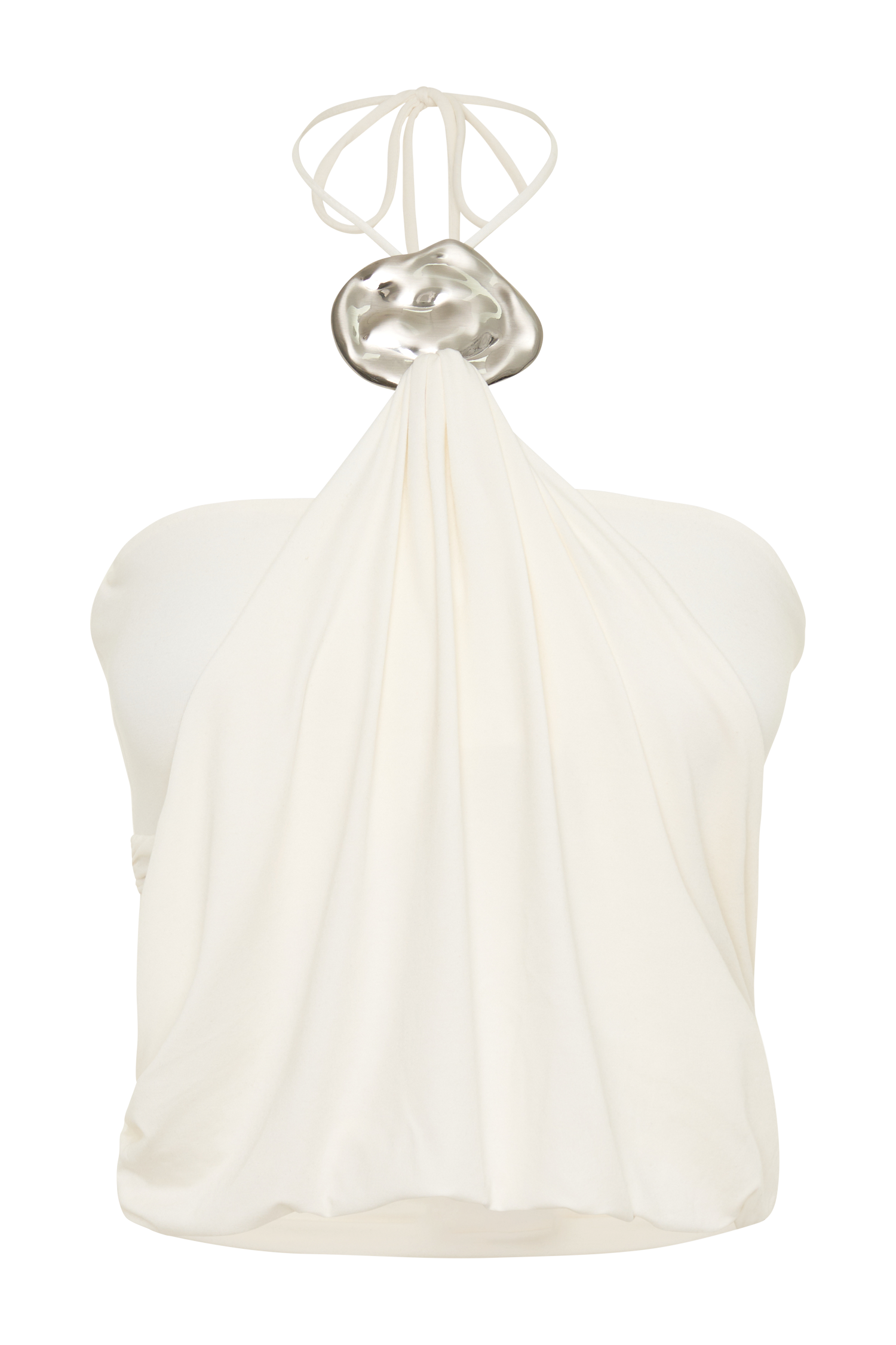 Sade Halter Top With Hardware - Ivory