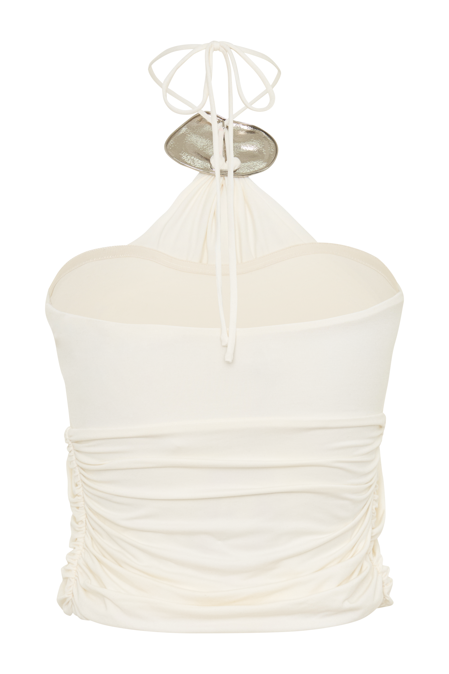 Sade Halter Top With Hardware - Ivory