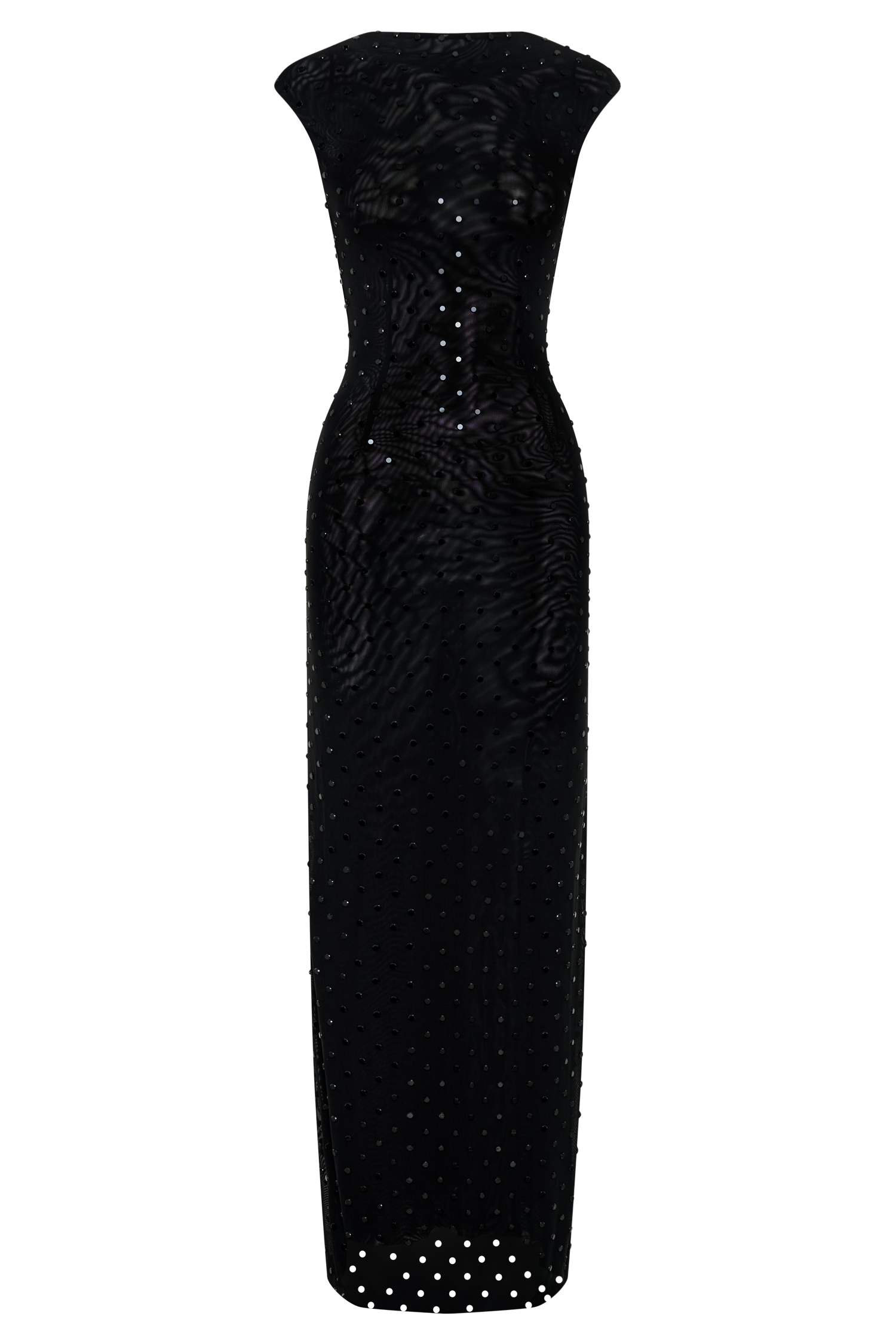 Samara Sleeveless Diamante Maxi Dress - Black