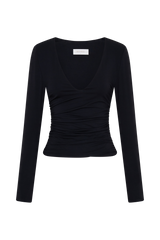 Sari Long Sleeve Modal Top - Black