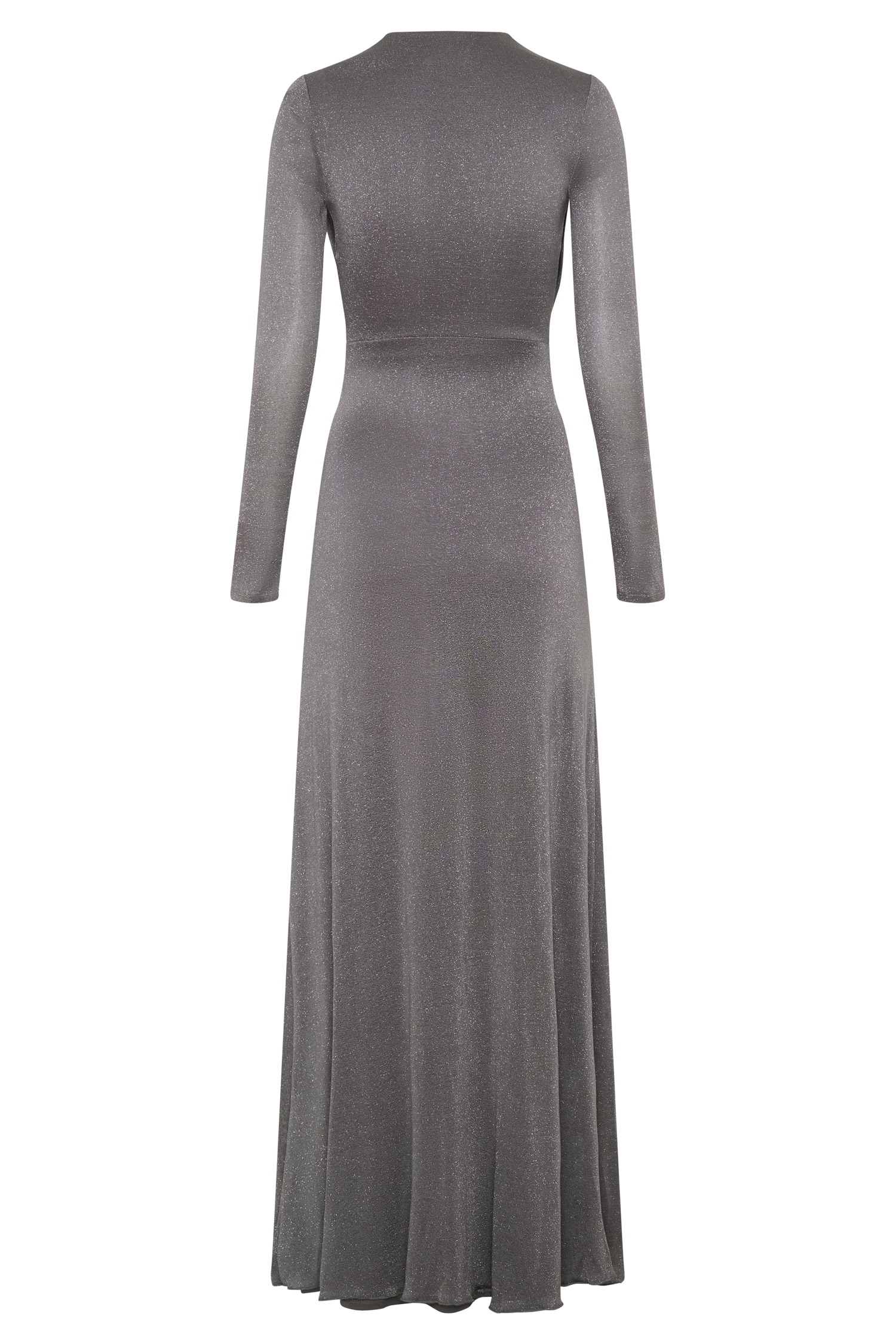 Scarlet Lurex Cowl Maxi Dress - Silver