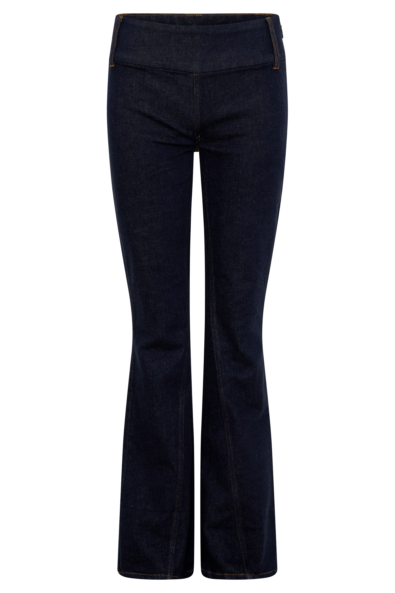 Shelly Flared Denim Jeans - Washed Indigo Blue