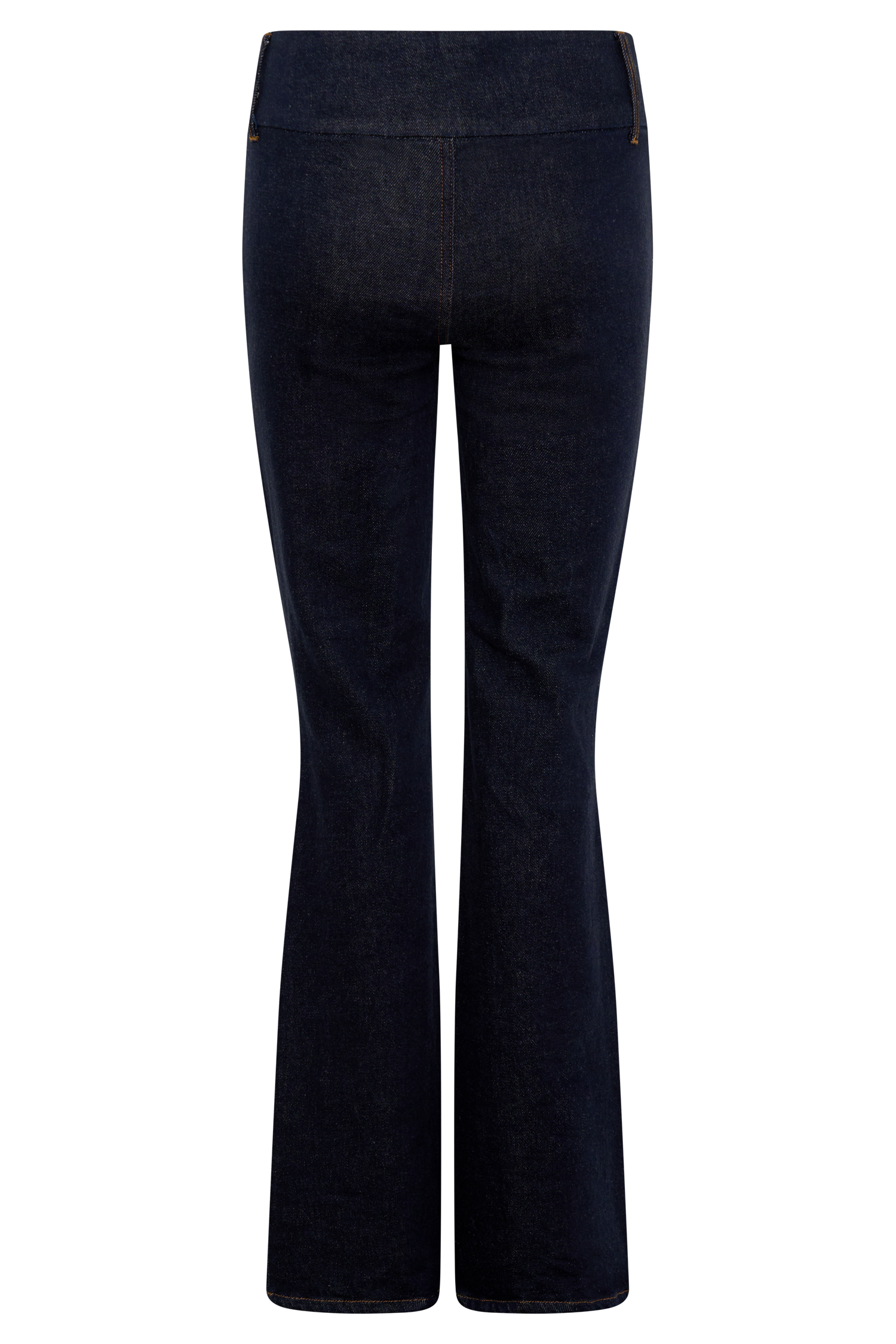 Shelly Flared Denim Jeans - Washed Indigo Blue