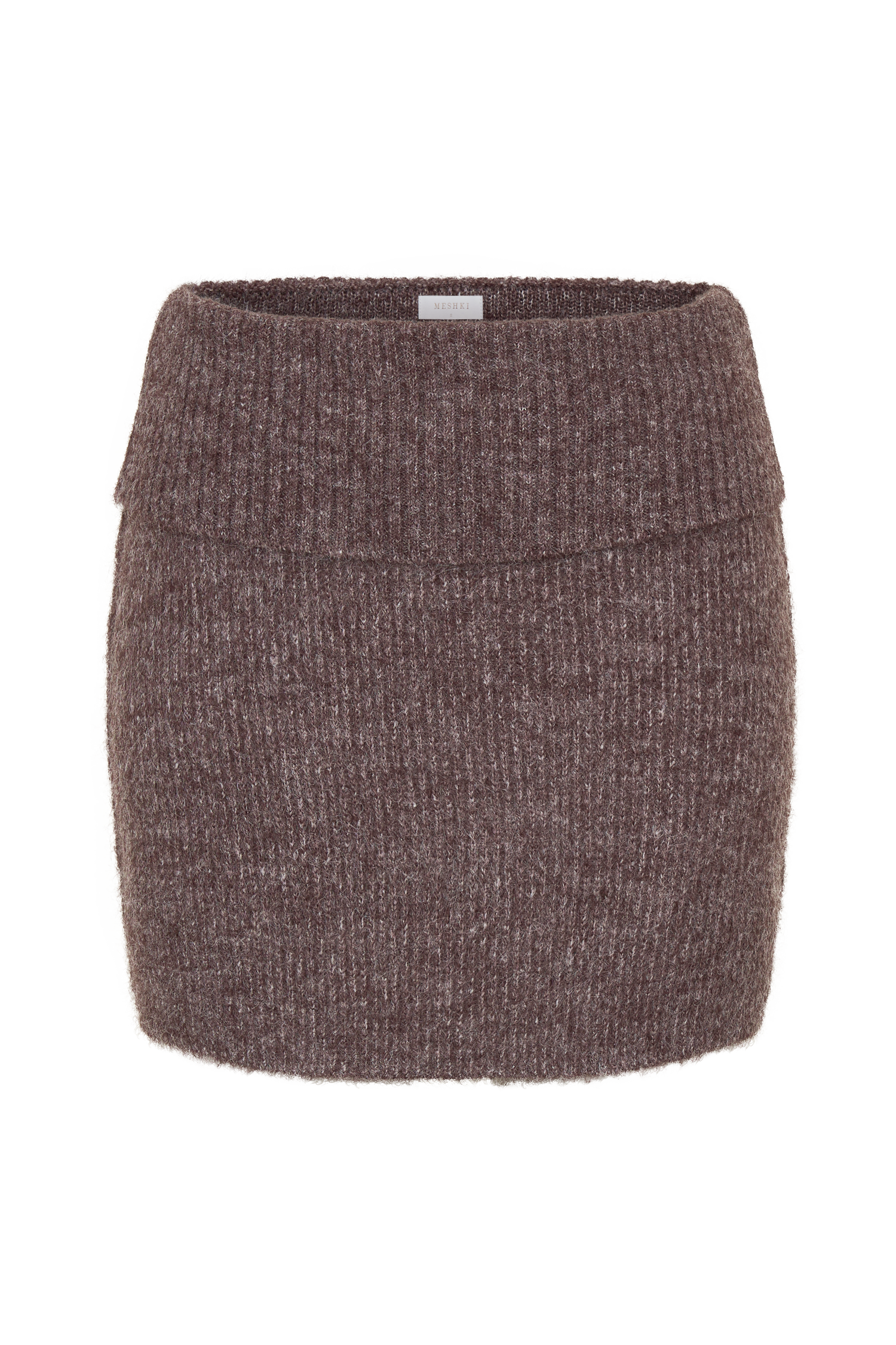Skylaine Knit Mini Skirt - Brown Marle