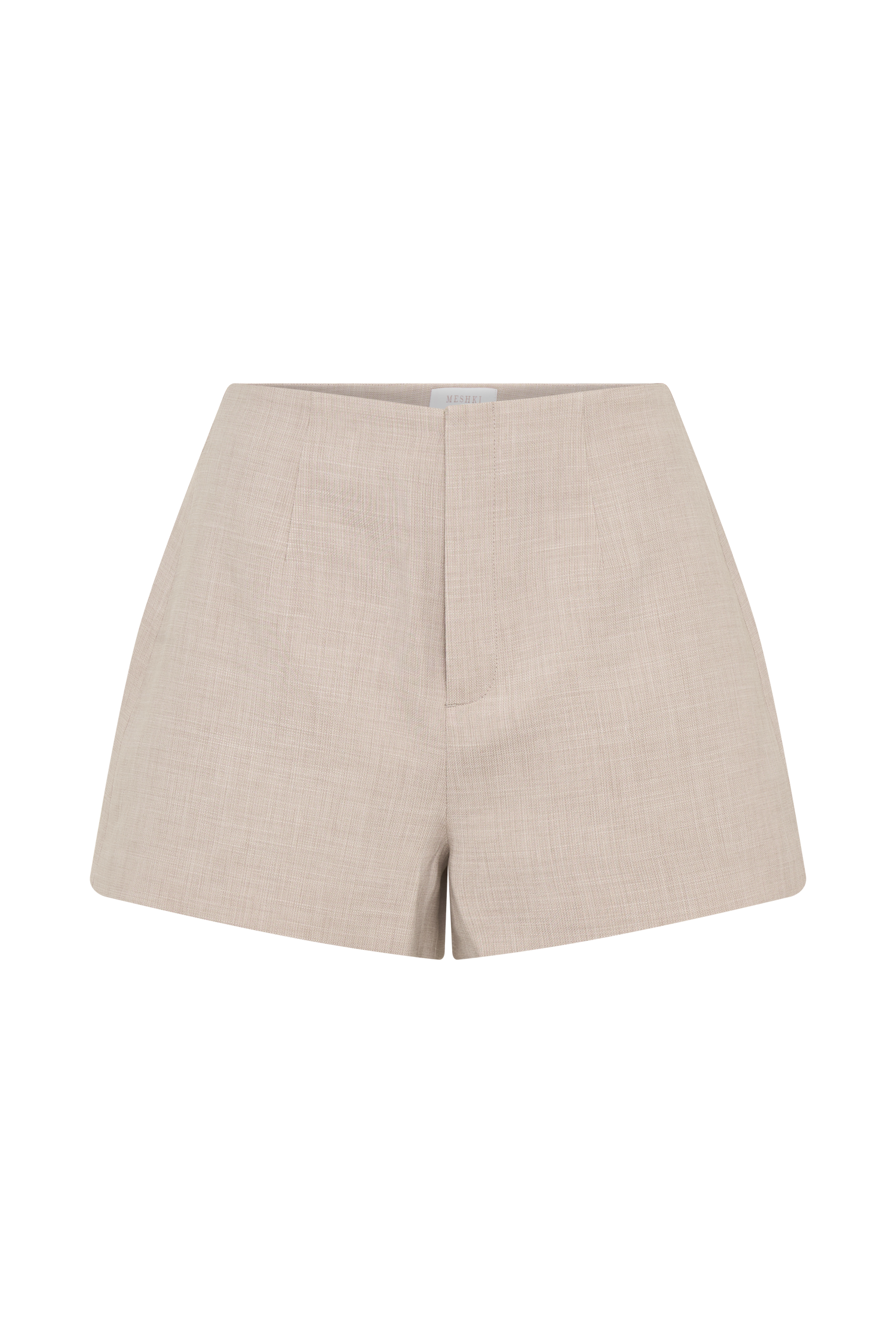 Solenne Suiting Shorts - Natural Marle