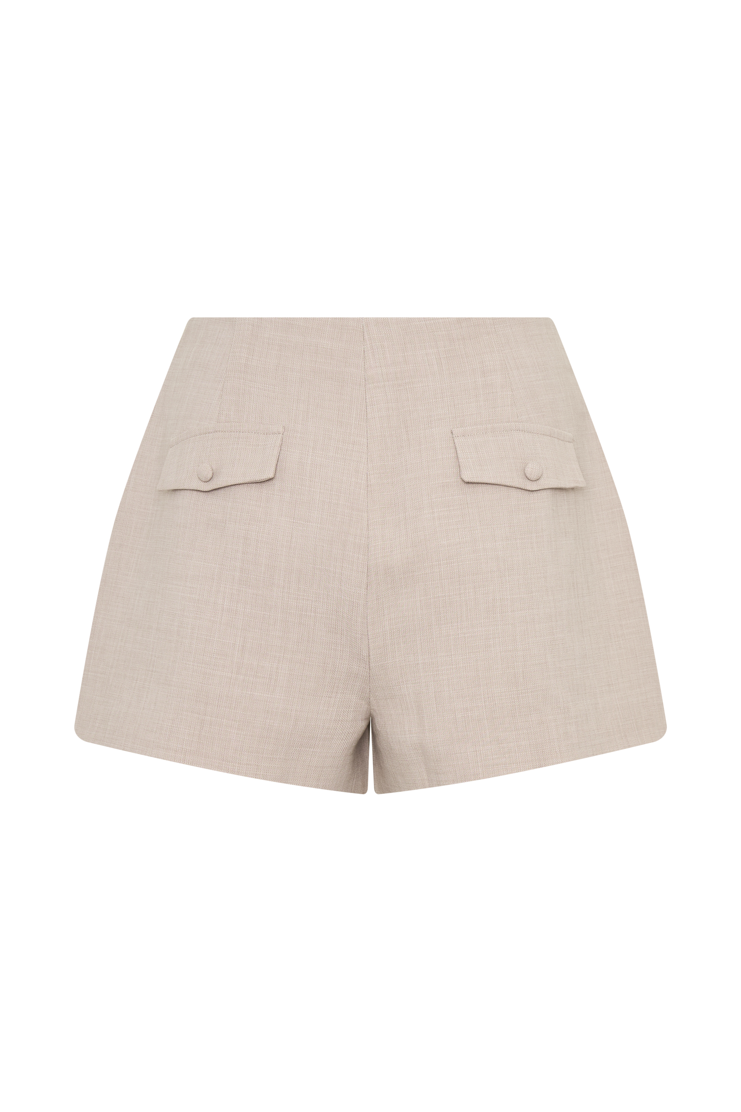Solenne Suiting Shorts - Natural Marle