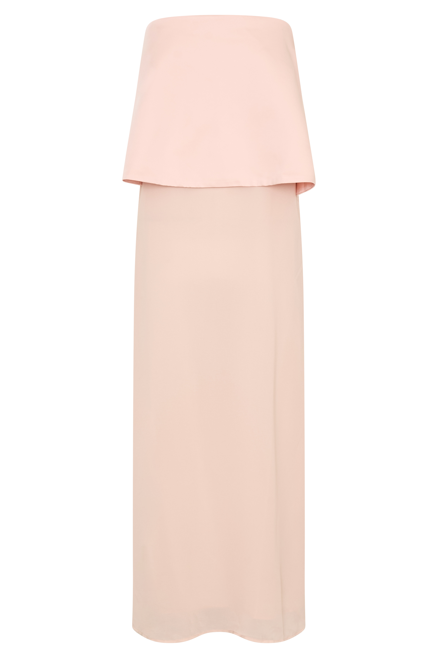Sophia Satin Strapless Maxi Dress - Peach
