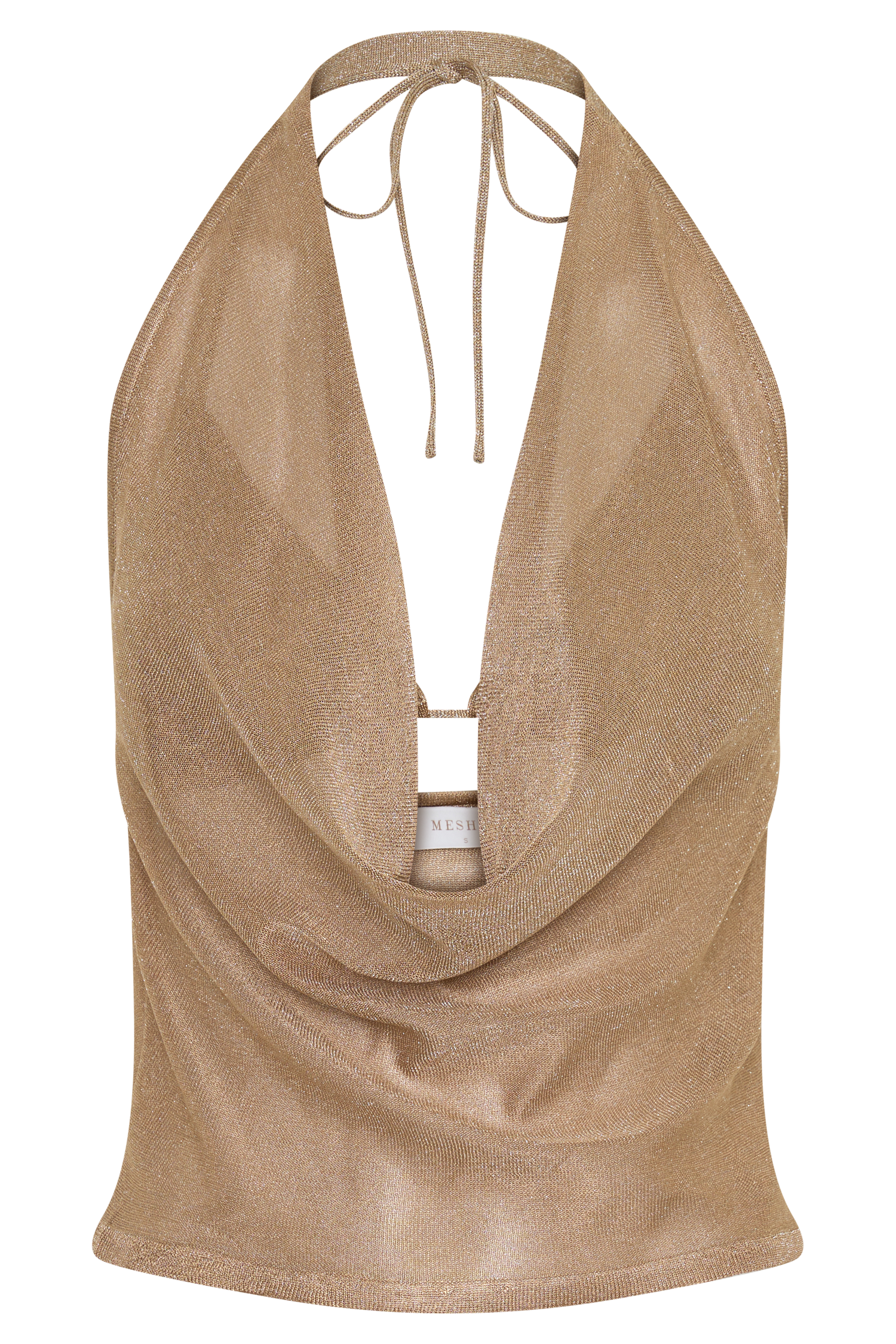 Stan Lurex Cowl Neck Top - Gold