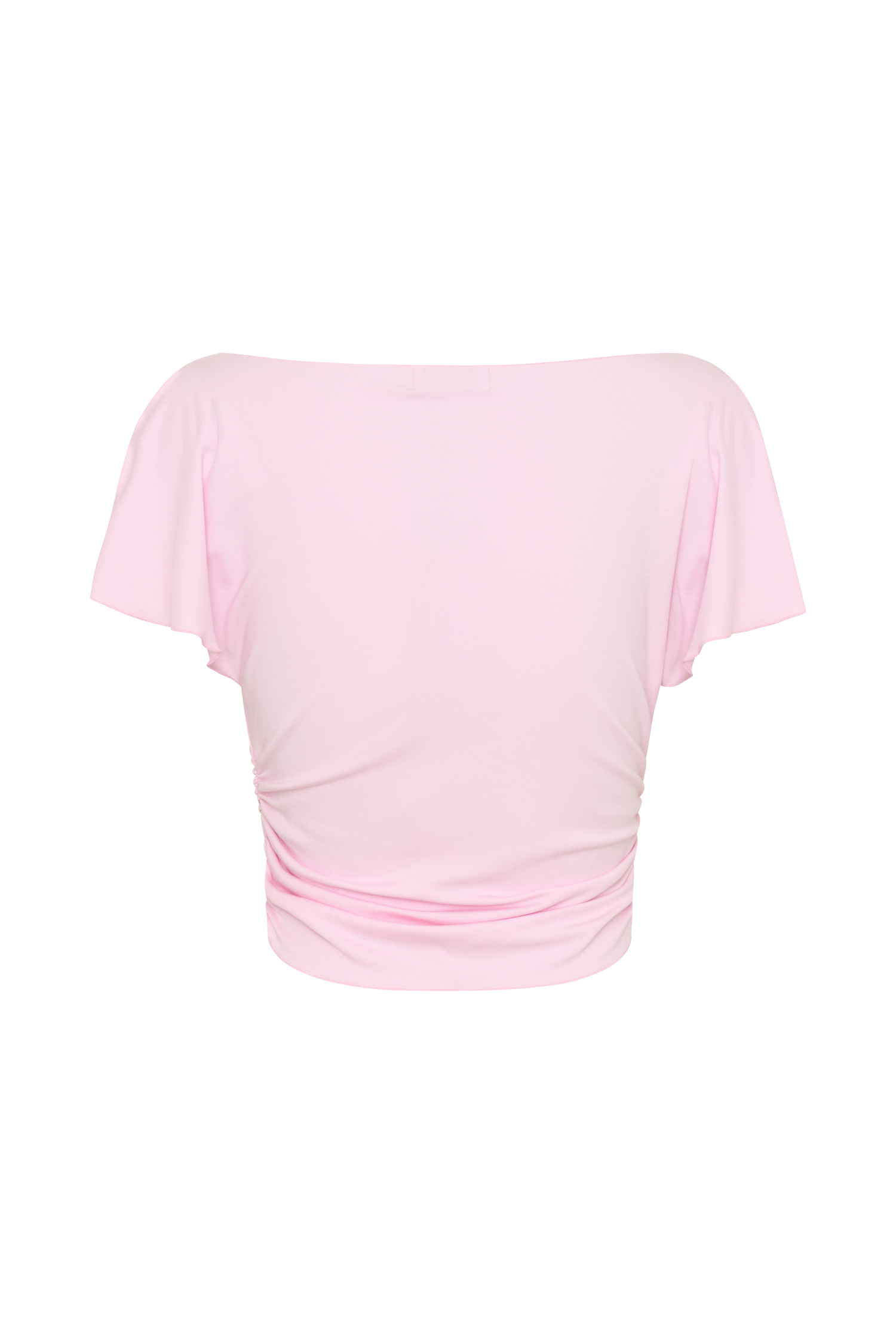 Talise Modal Flounce Short Sleeve Top - Ballet Pink