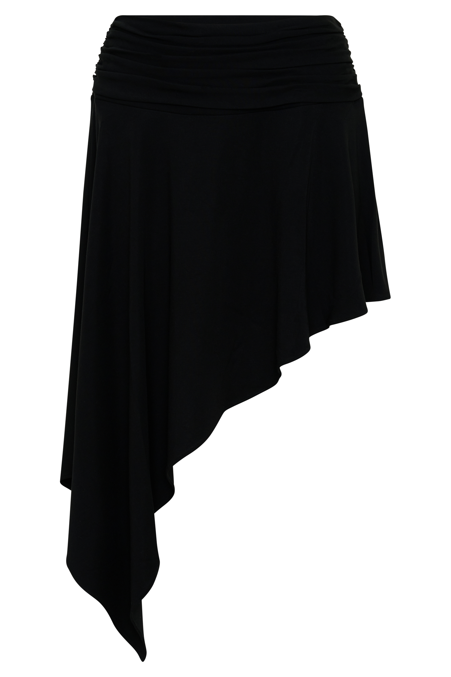 Talise Modal Hankie Midi Skirt - Black
