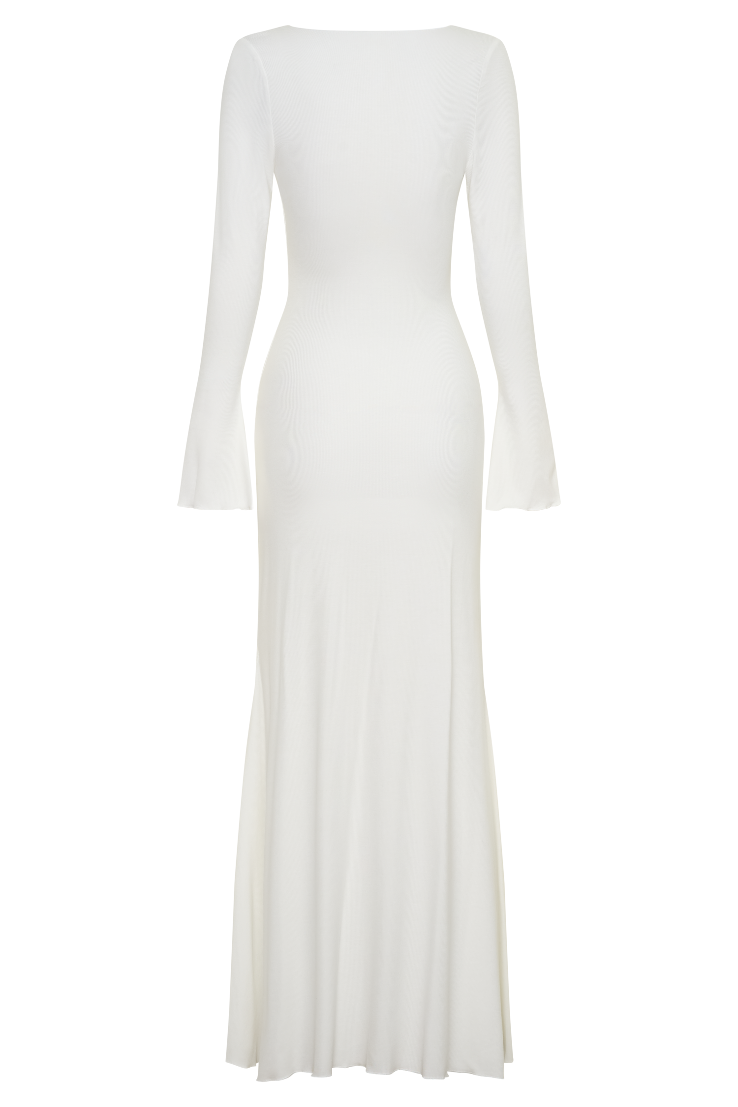 Tanya Buttoned Long Sleeve Maxi Dress - White