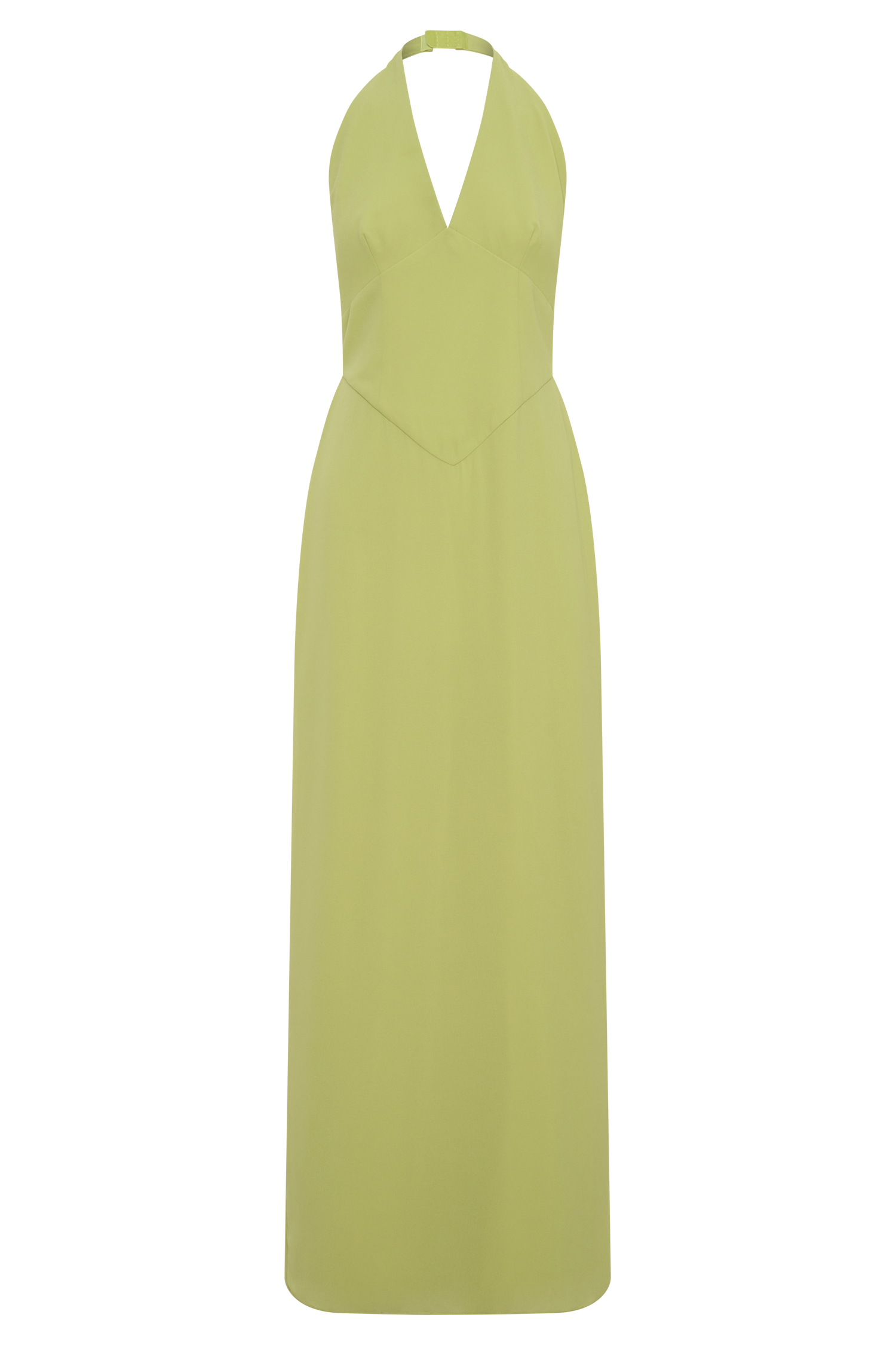 Valentina Chiffon Halter Maxi Dress - Pistachio