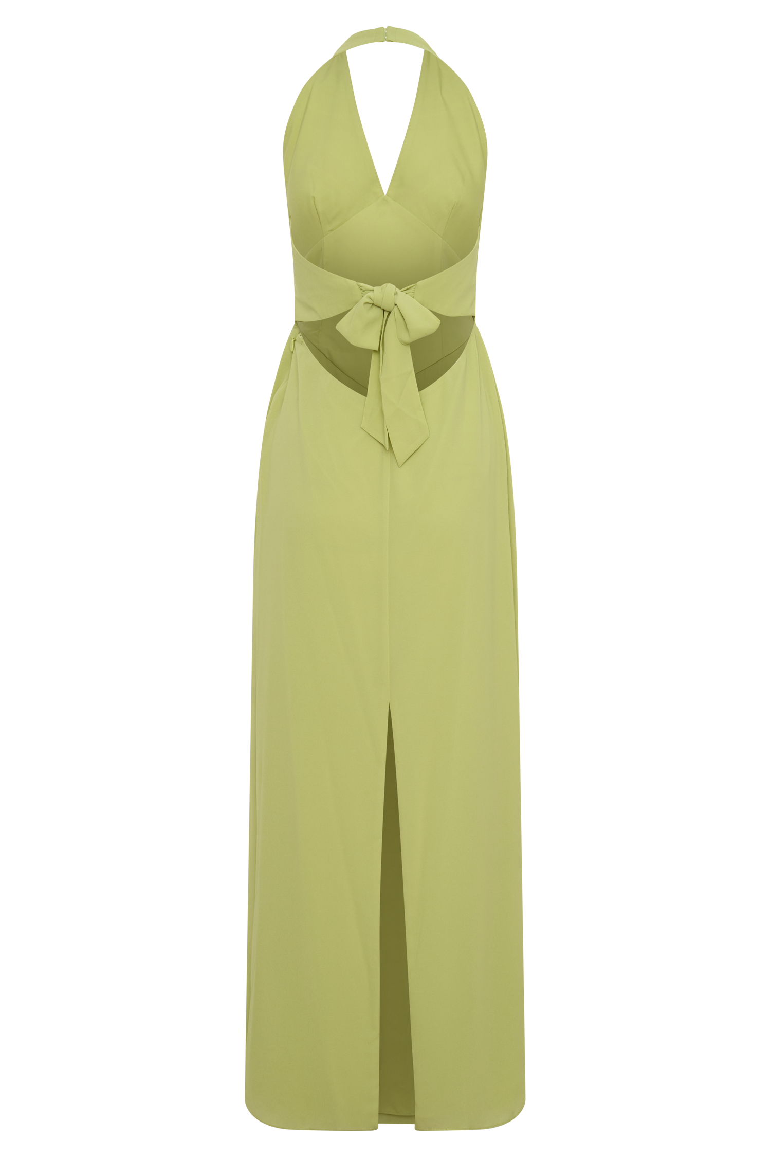 Valentina Chiffon Halter Maxi Dress - Pistachio