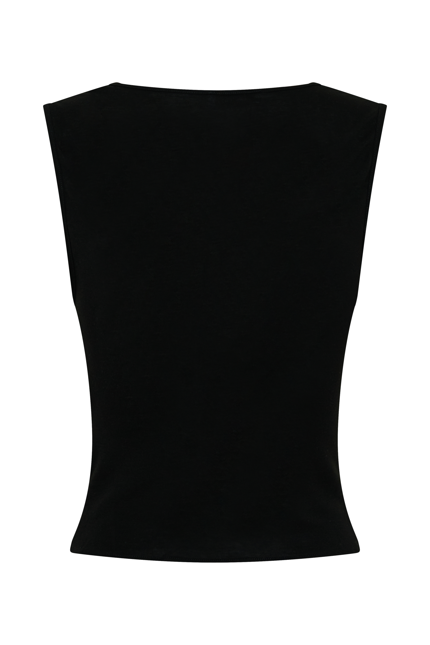 Ciaran Sleeveless Sheer Top - Black