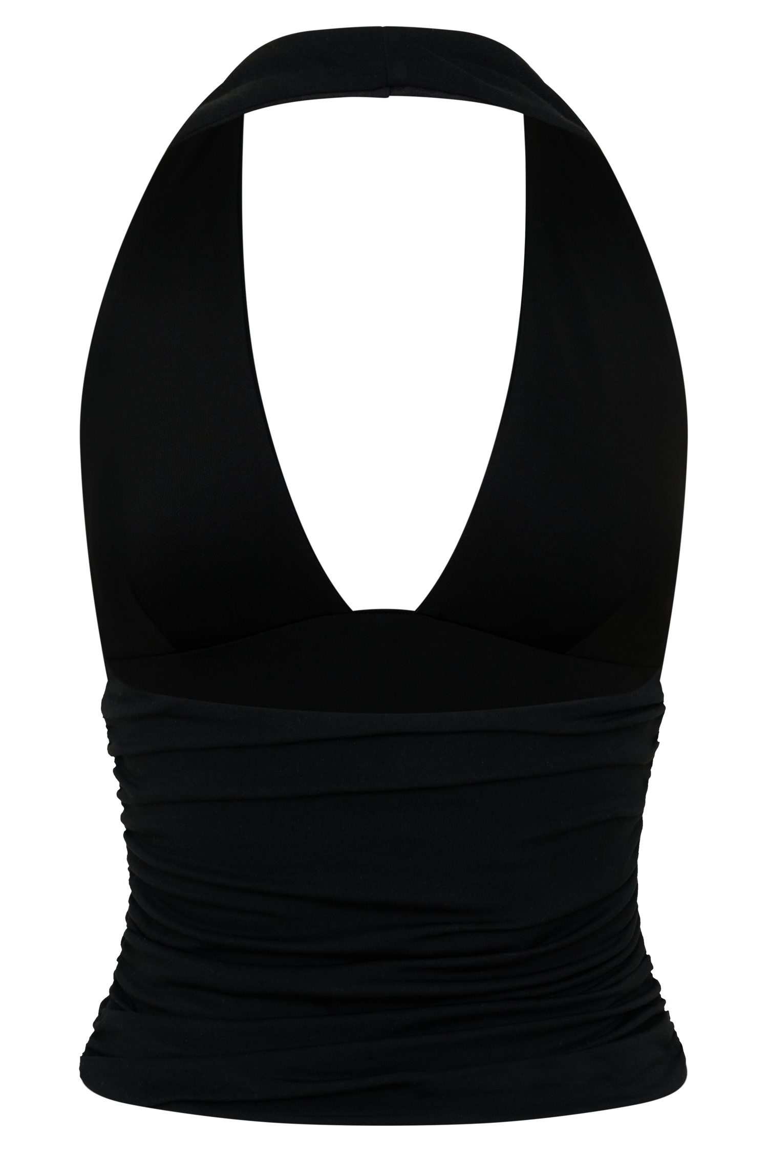 Peregrine Modal Gathered Halter Top - Black