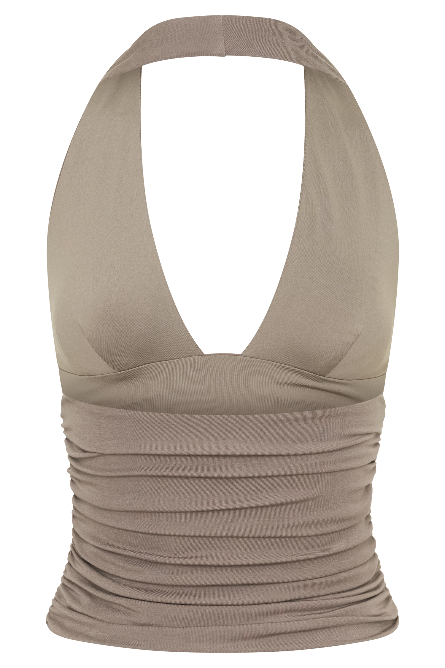 Peregrine Modal Gathered Halter Top - Neutral