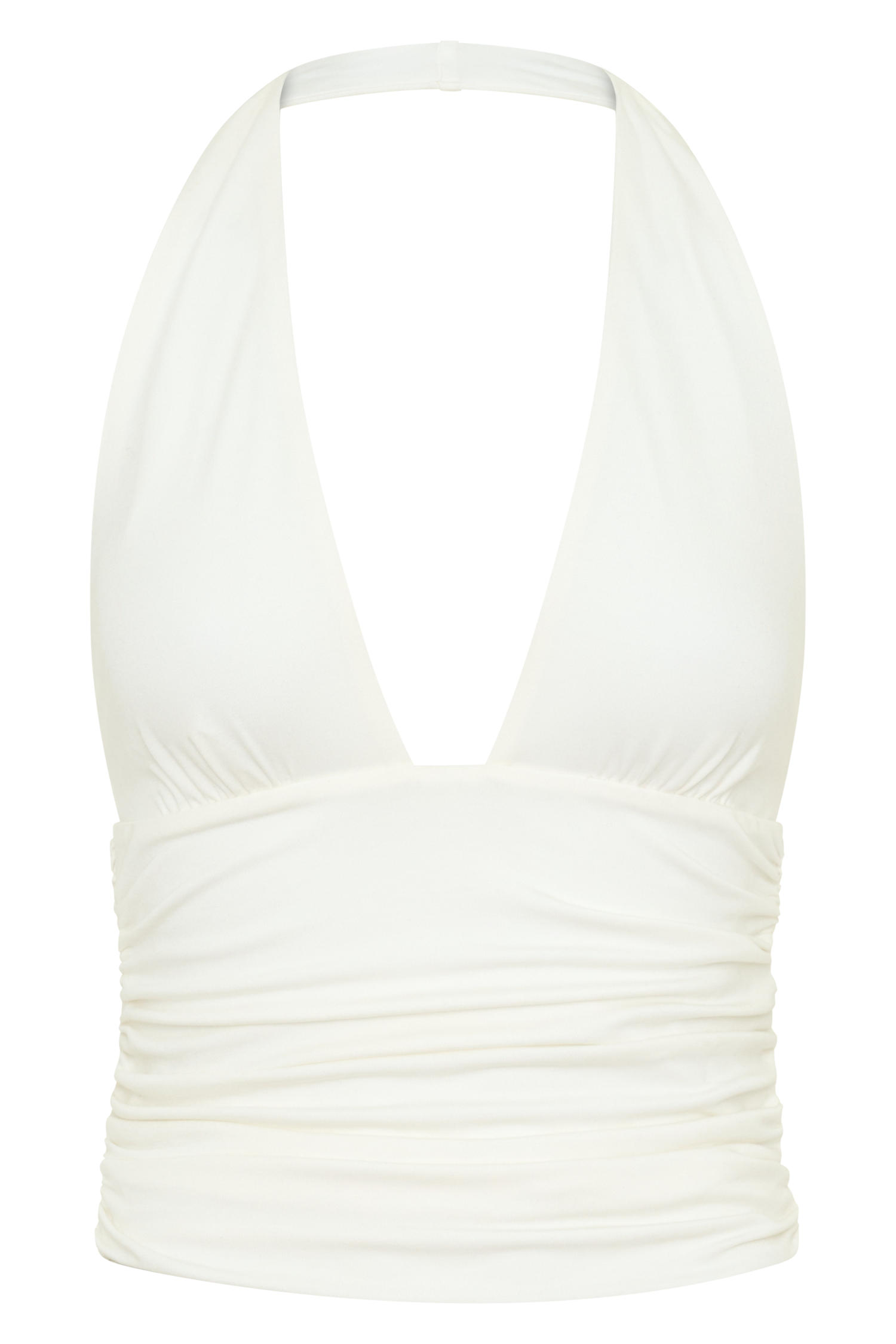 Peregrine Modal Gathered Halter Top - White
