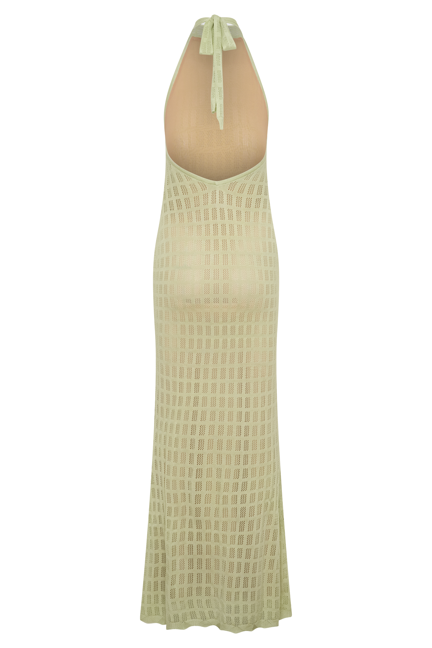 Hayley Halter Knit Maxi Dress - Seafoam