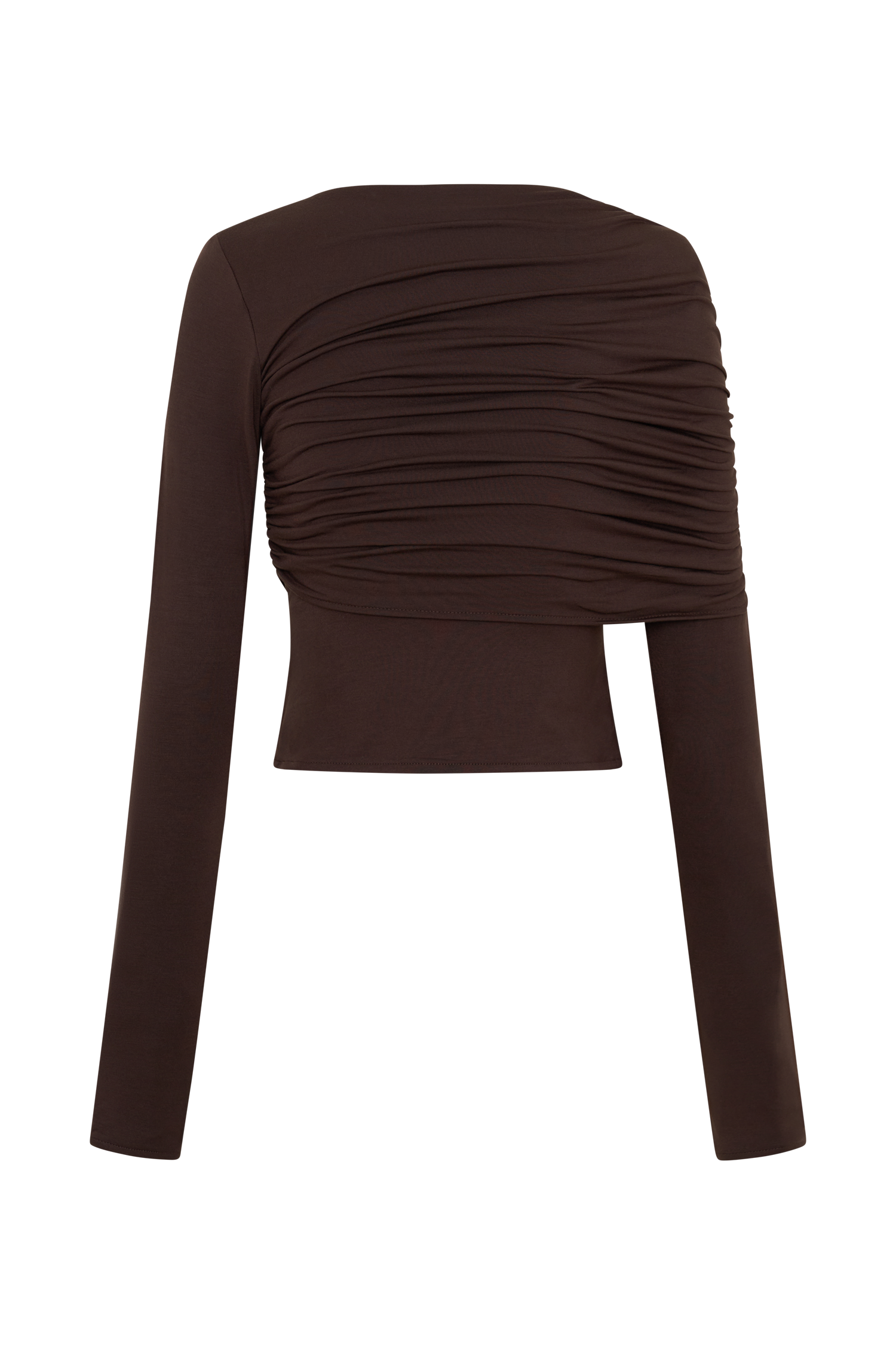 Keaton Modal Long Sleeve Overlay Top - Espresso