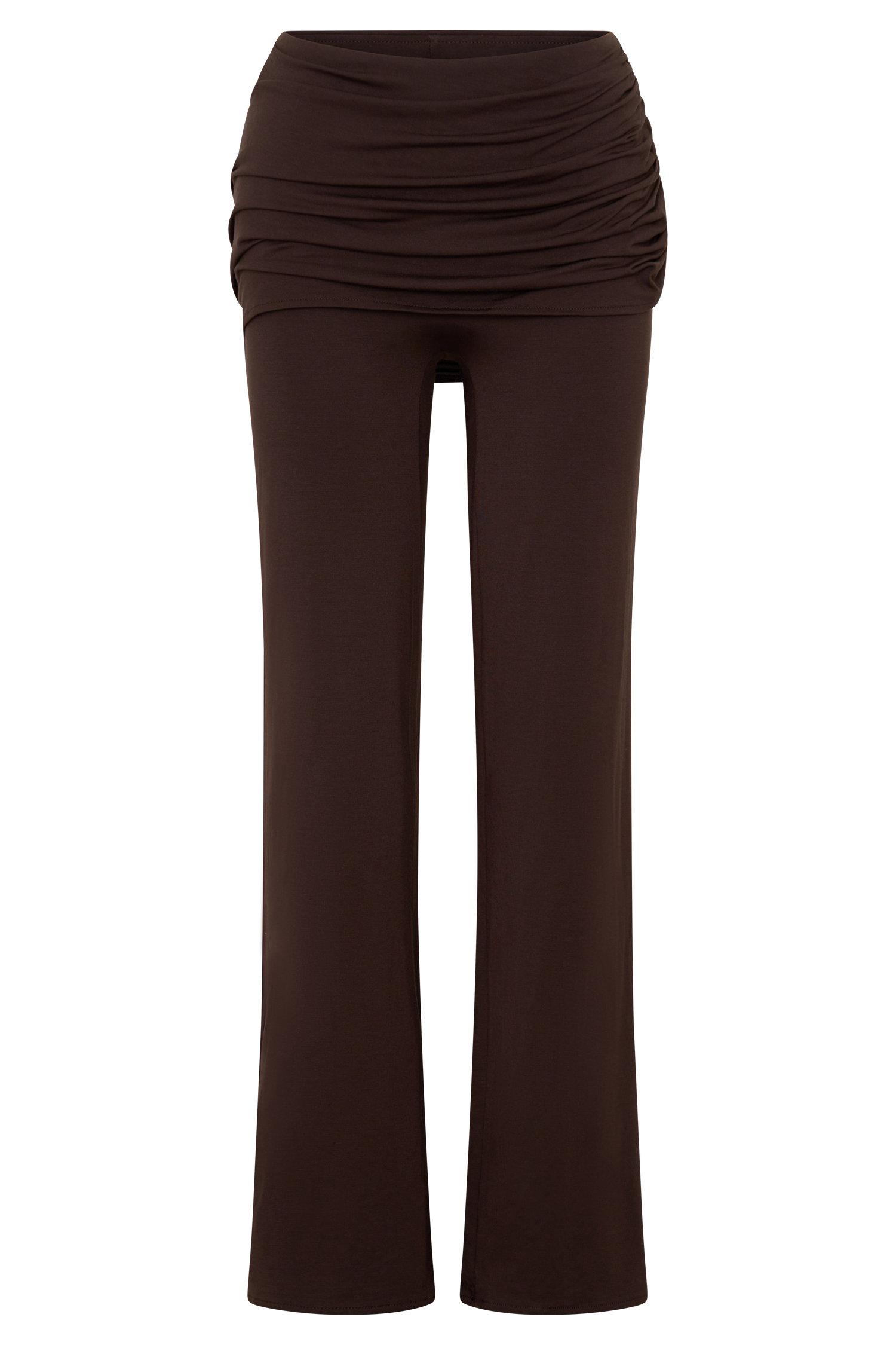Keaton Modal Straight Leg Overlay Pant - Espresso