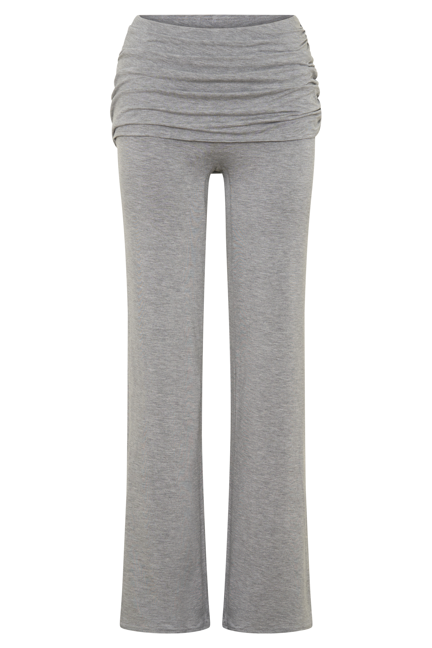Keaton Modal Straight Leg Overlay Pant - Grey Marle