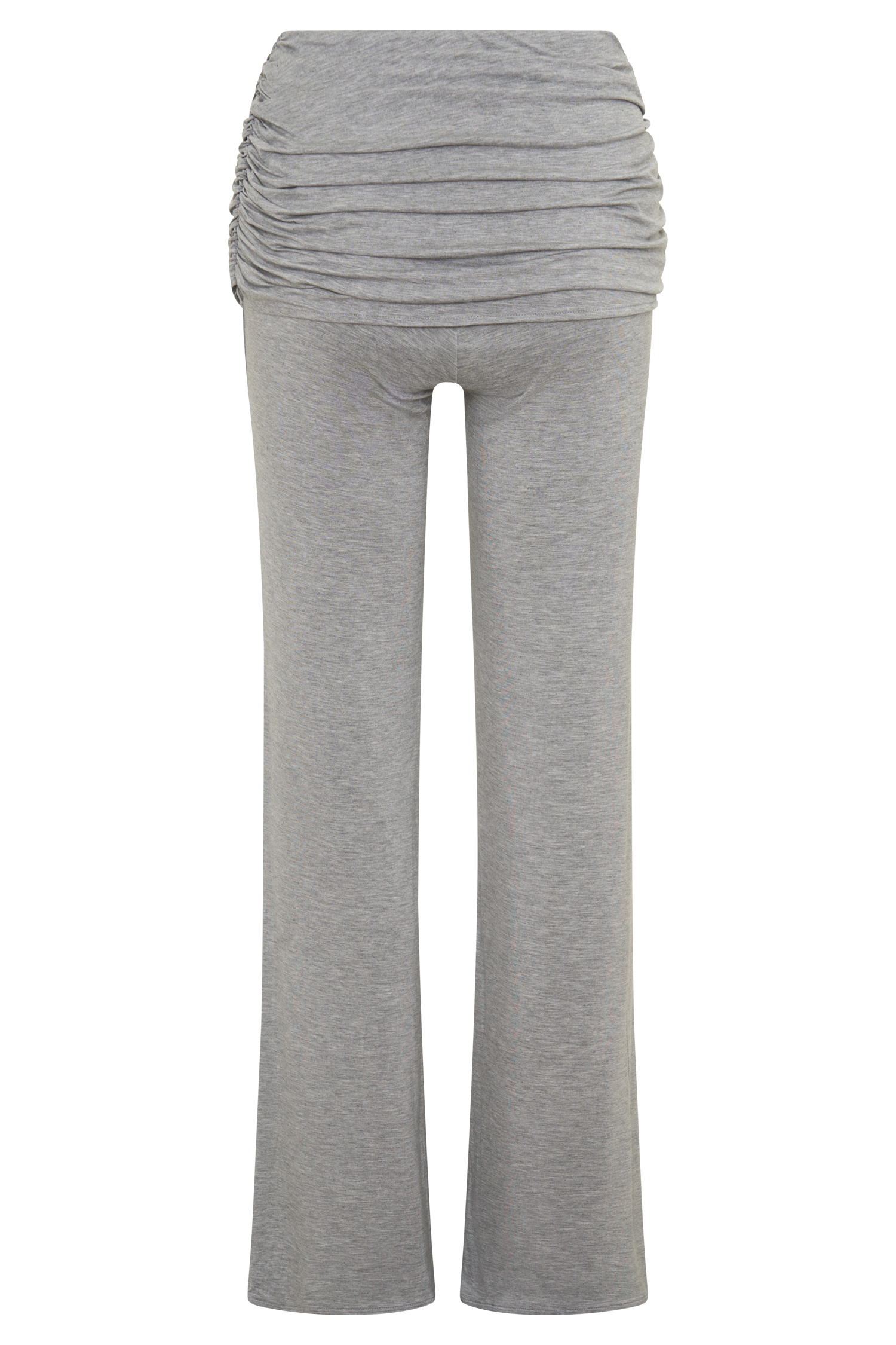 Keaton Modal Straight Leg Overlay Pant - Grey Marle