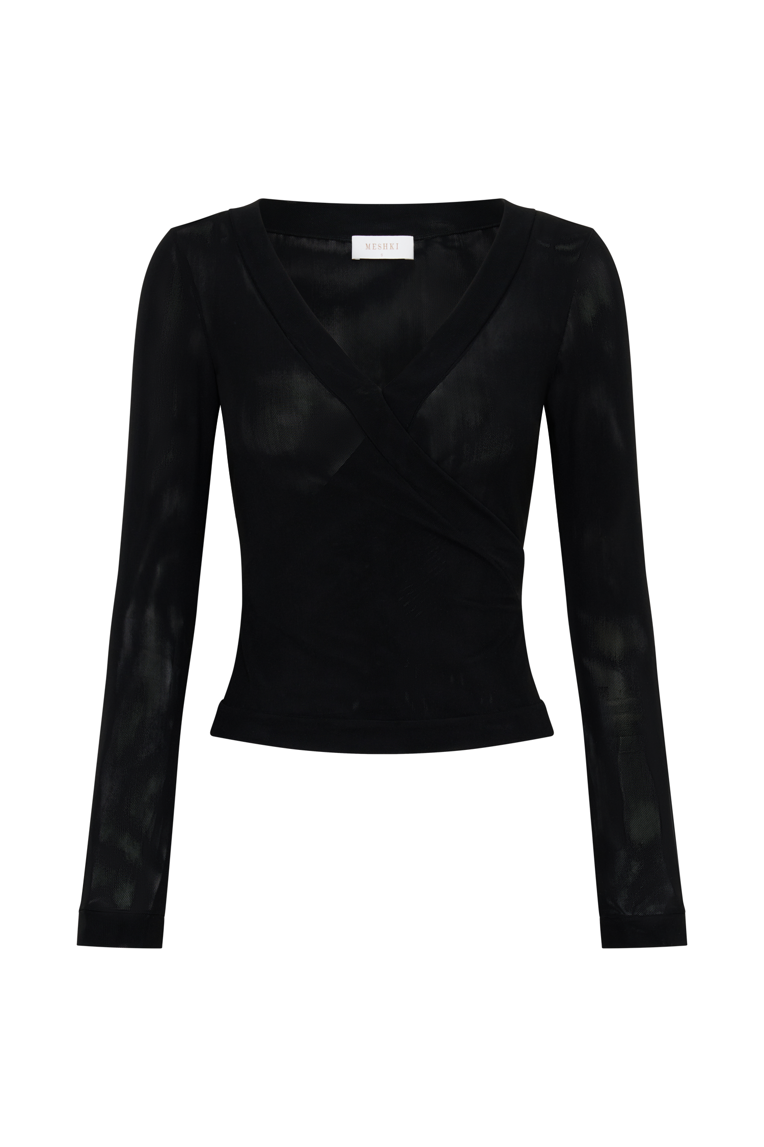 Lumi Long Sleeve Mesh Top - Black