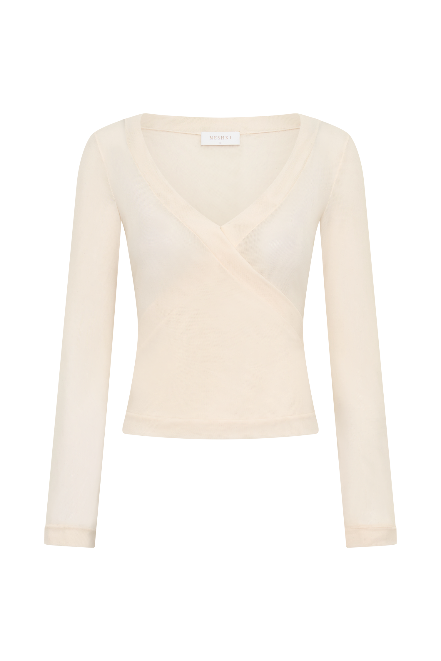 Lumi Long Sleeve Mesh Top - Bone