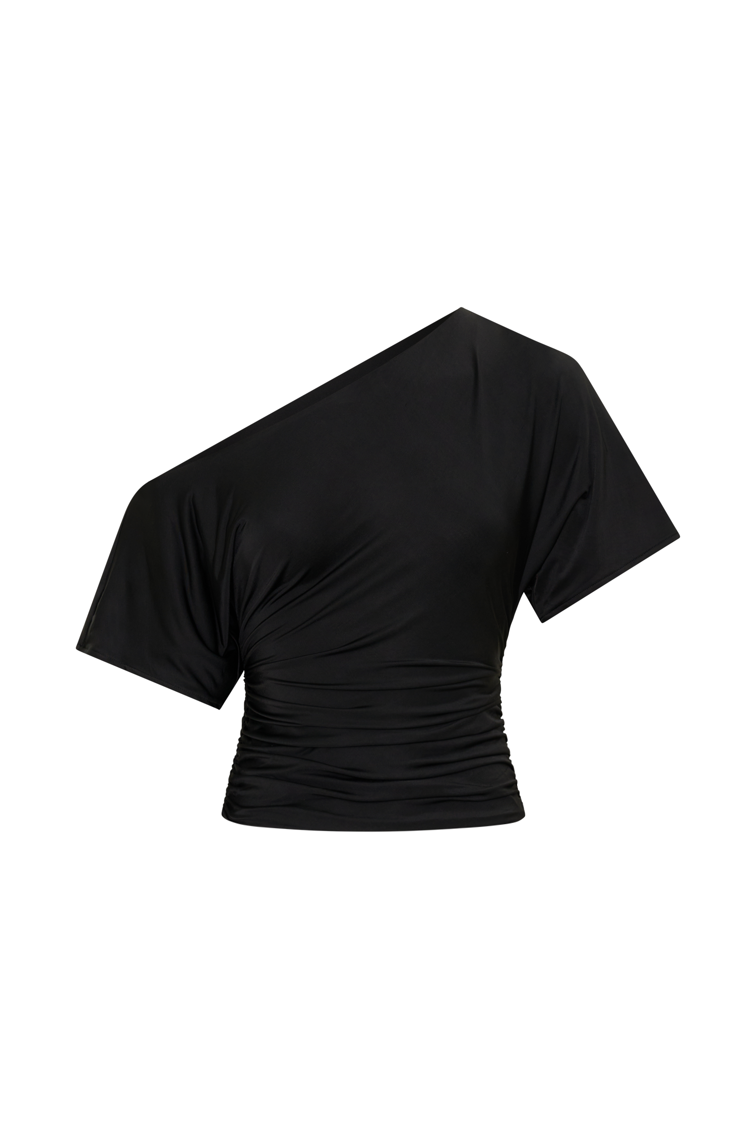 Luu Off Shoulder Slinky Top - Black