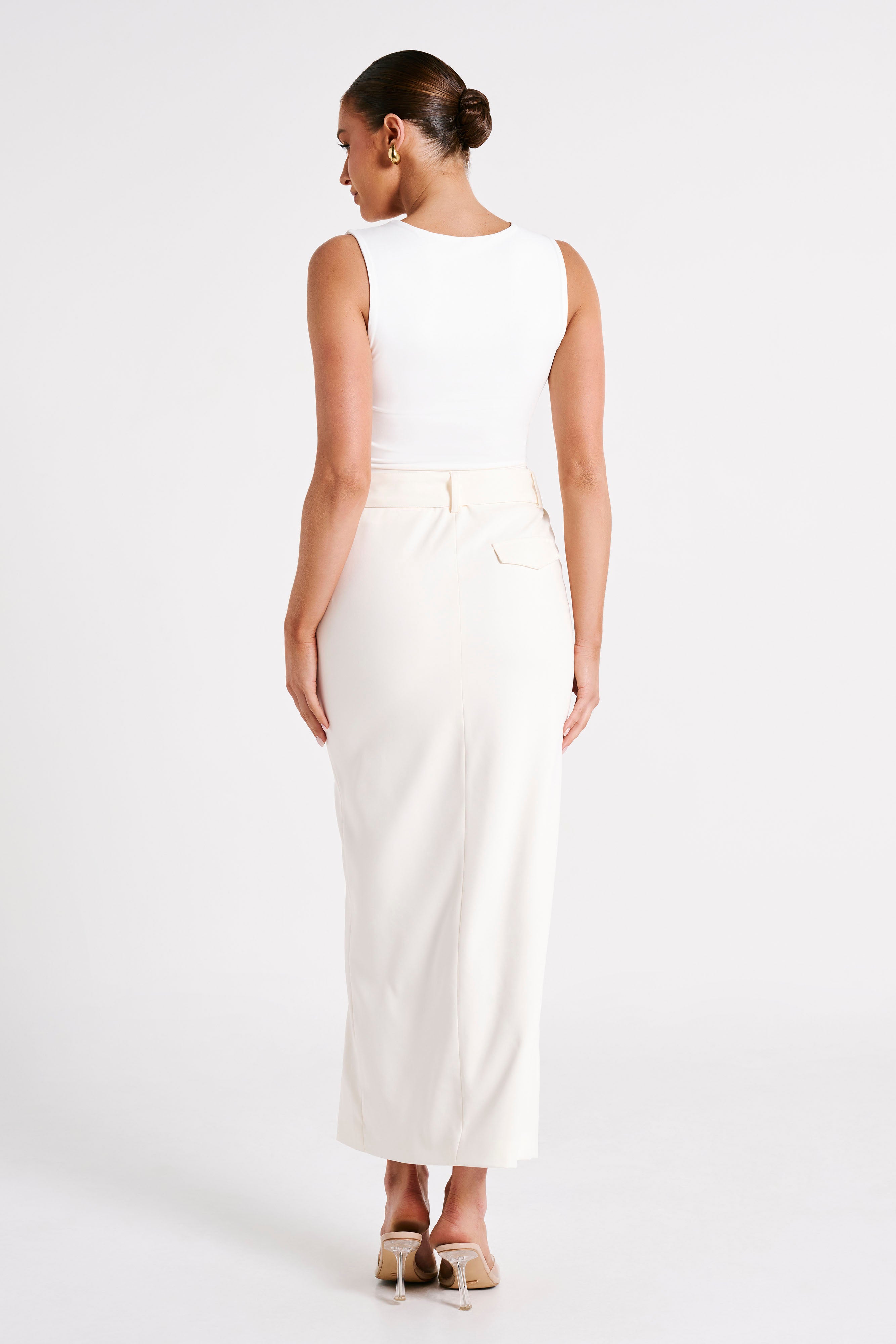 Linley Recycled Nylon Long Line Top - White
