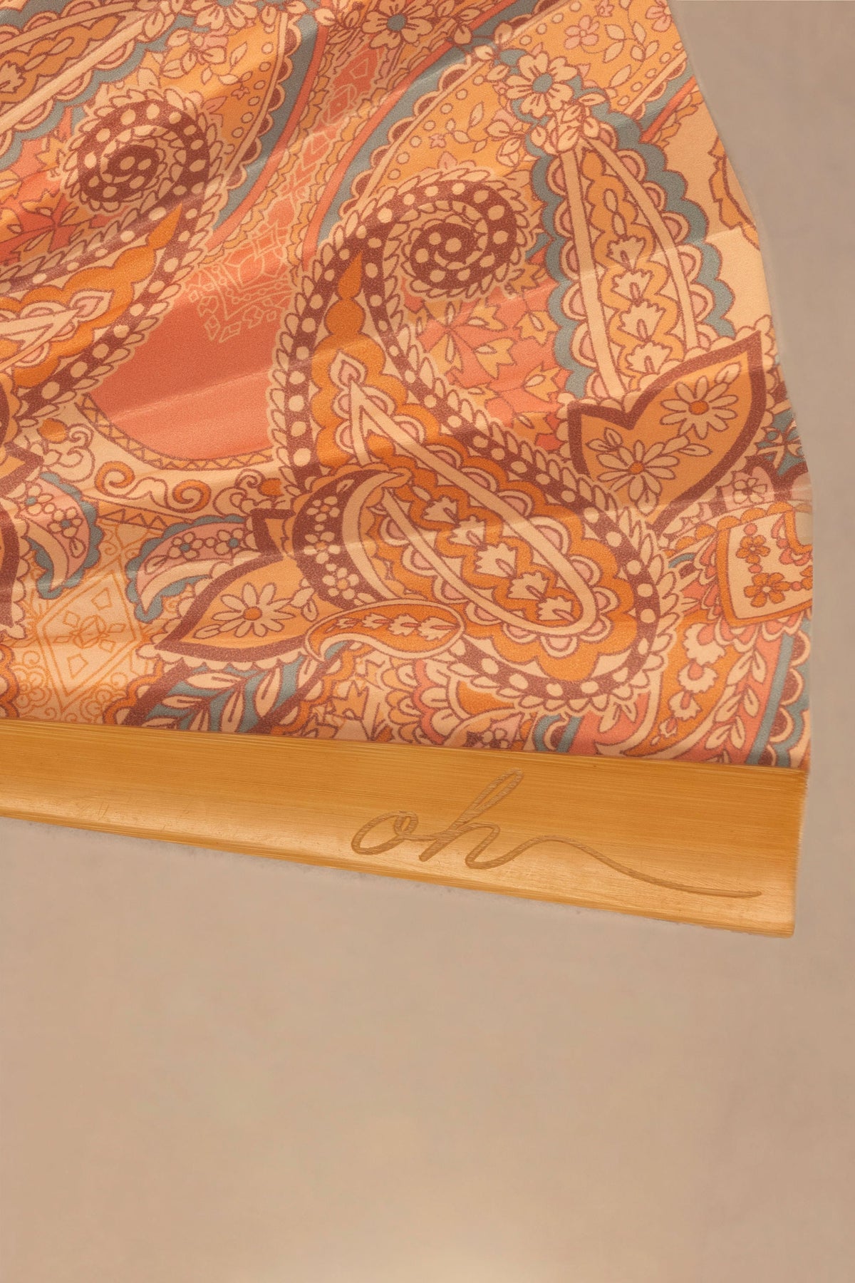 Folding Hand Fan in Paisley Print