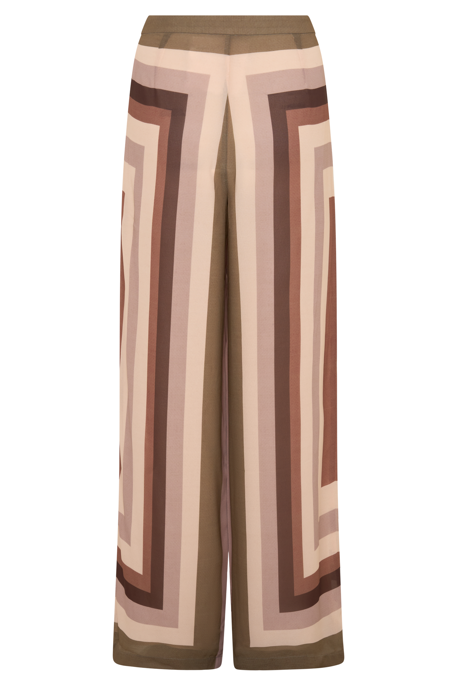Rachel Chiffon Straight Leg Pants - Multi Stripe