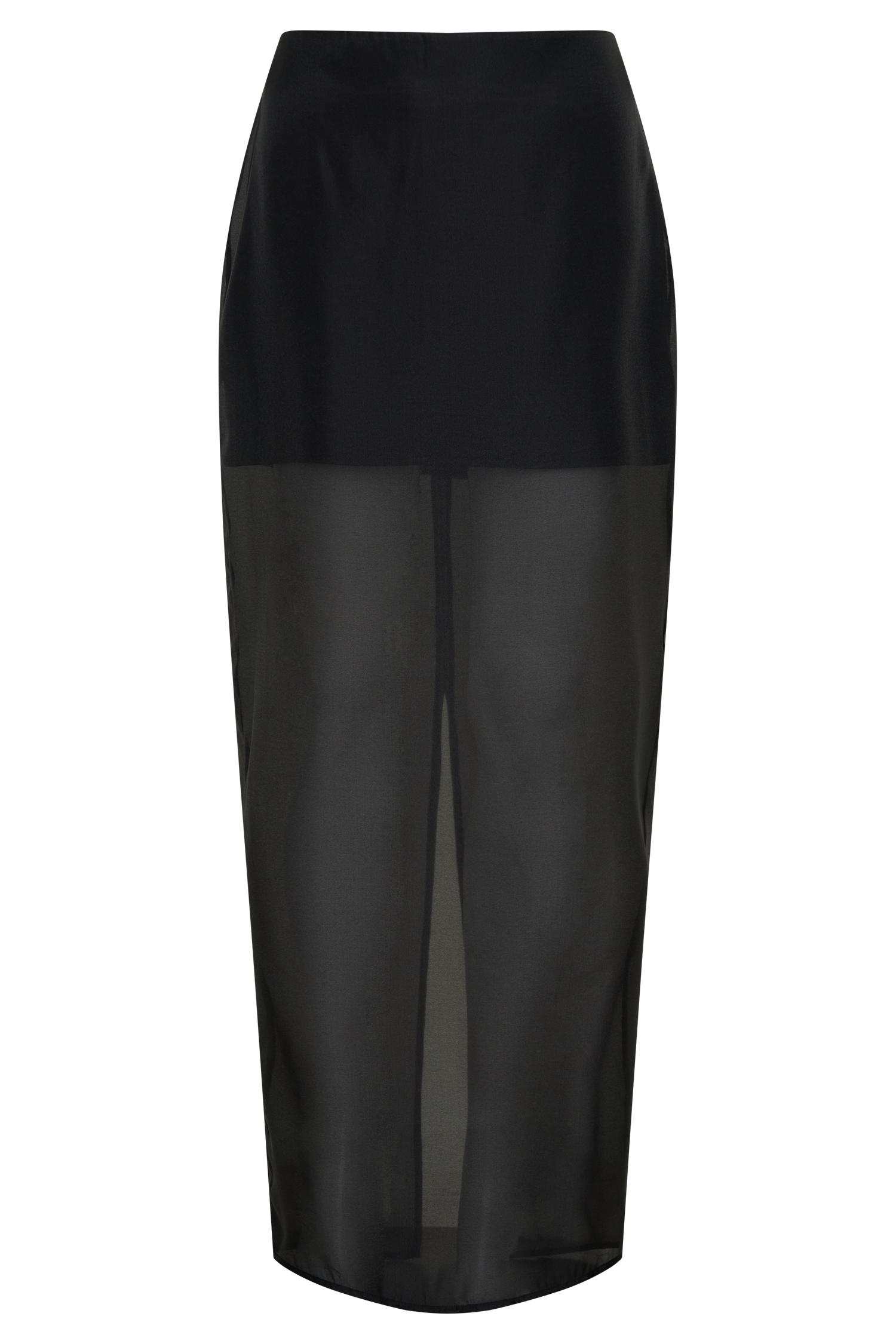 Ximena Organza Maxi Skirt - Black