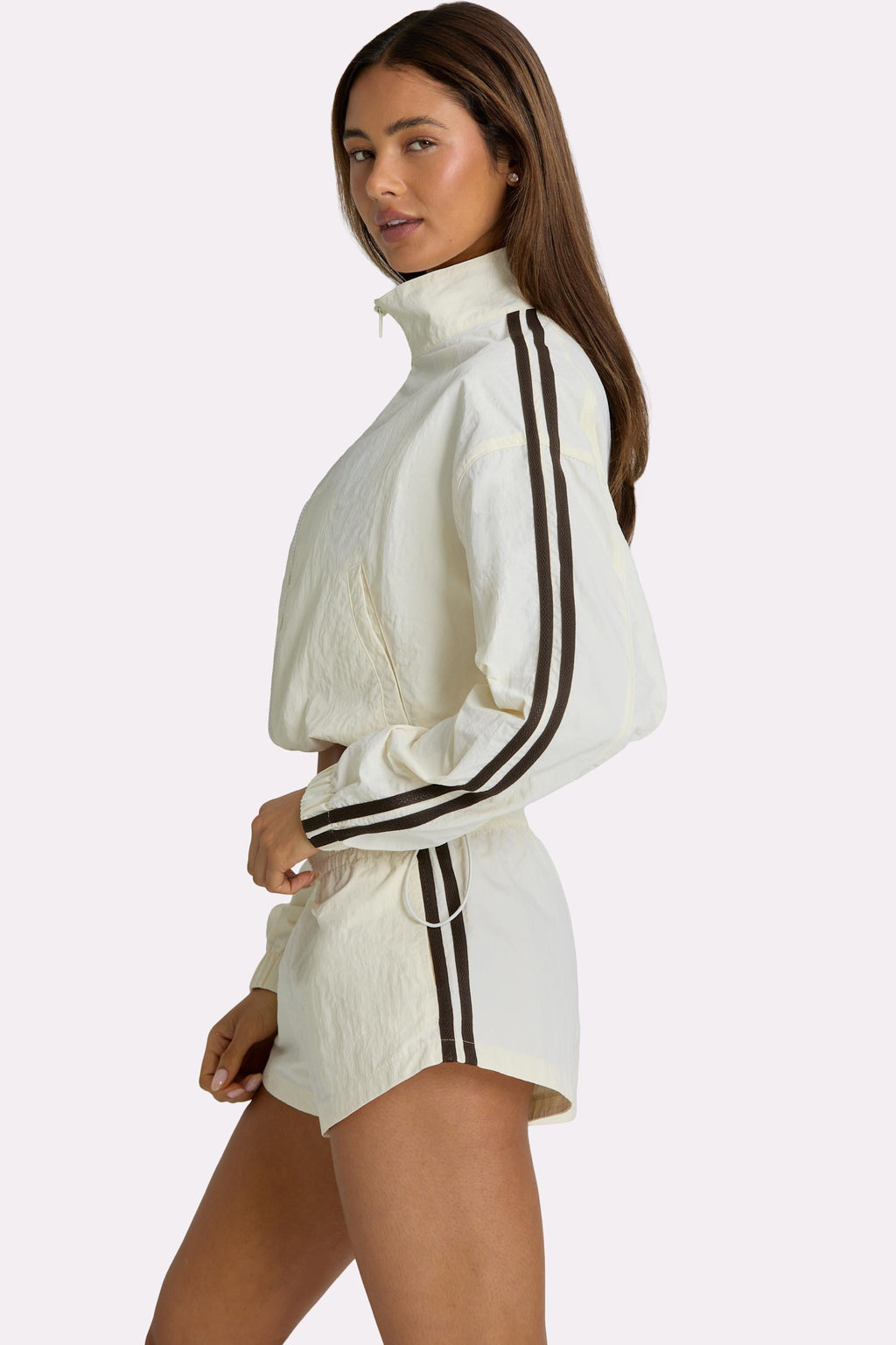 Woven Track Shorts in Coconut