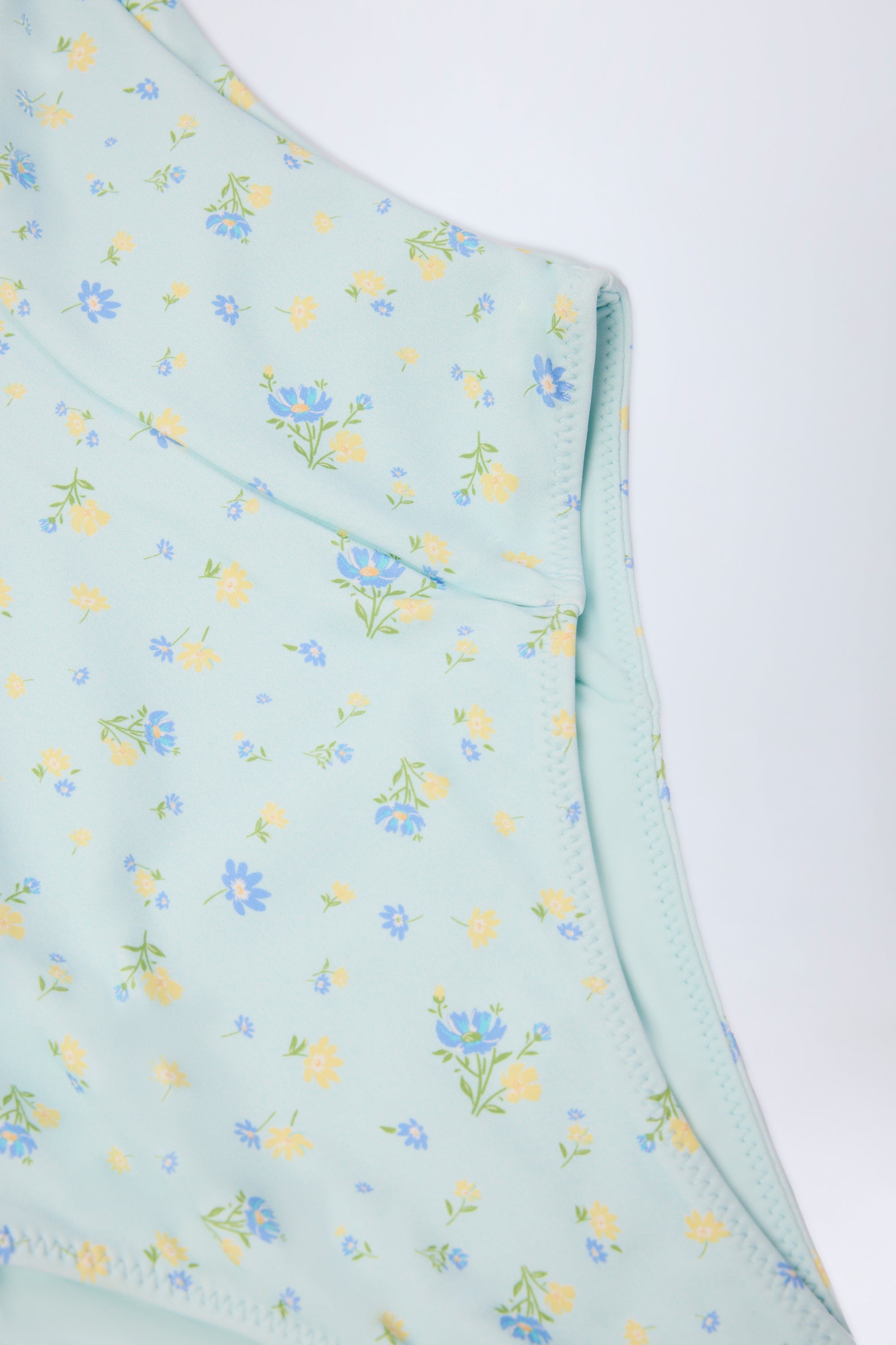 Underwired Balconette Swimsuit in Blue Floral