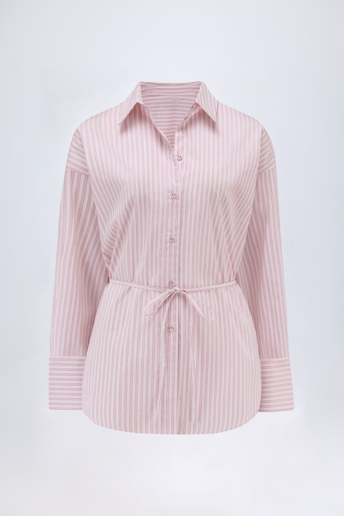 Oversized Shirt in Pink Stripe