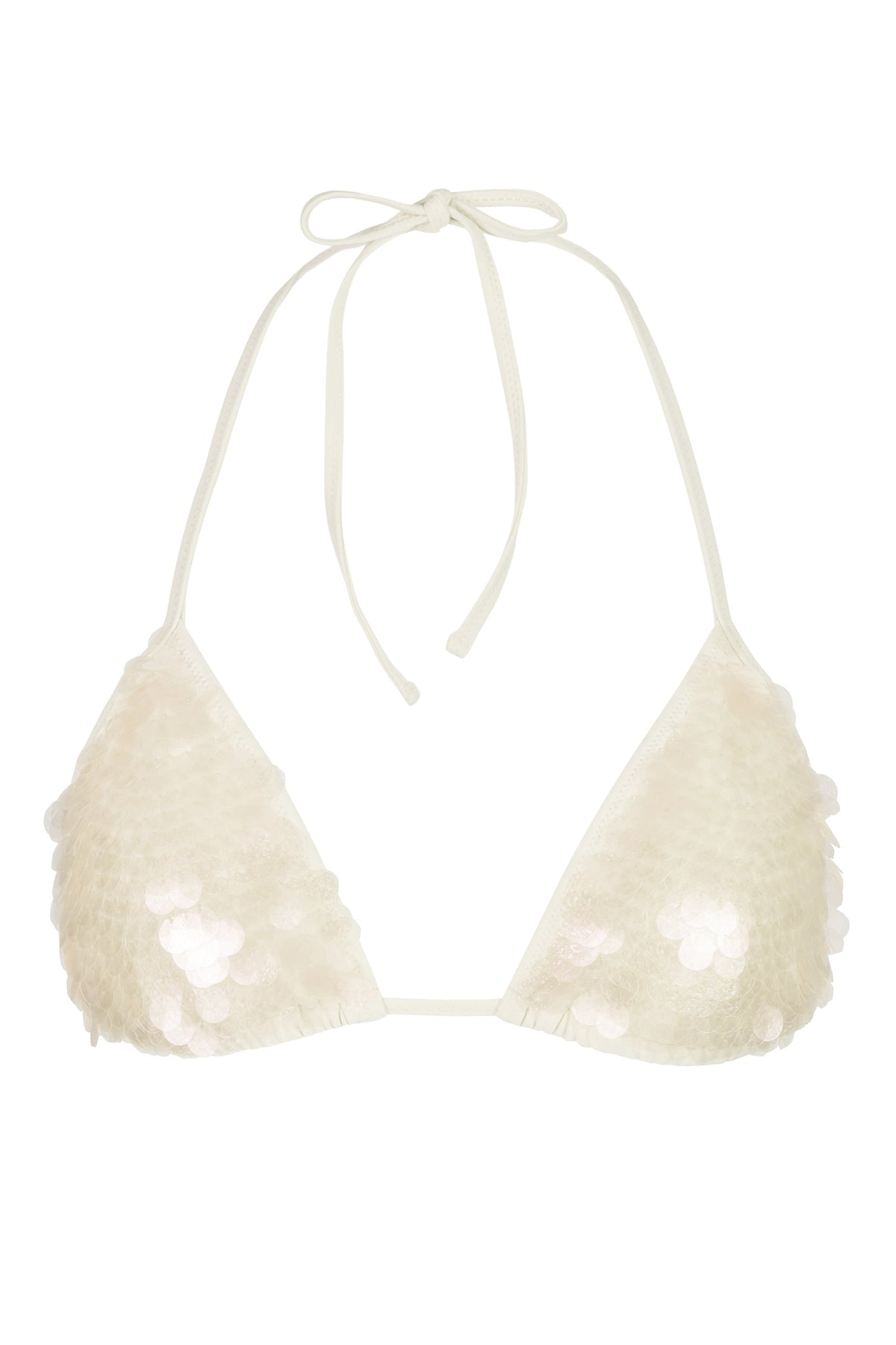 Triangle Bikini Top in Pearl