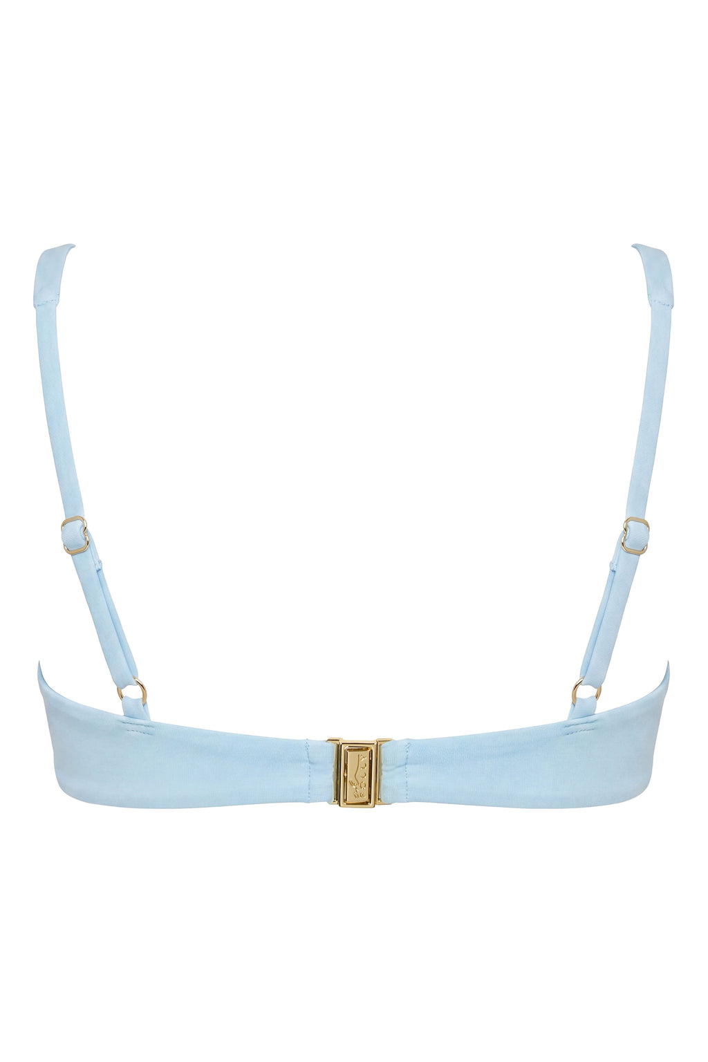 Underwired Bikini Top in Blue Gingham Print