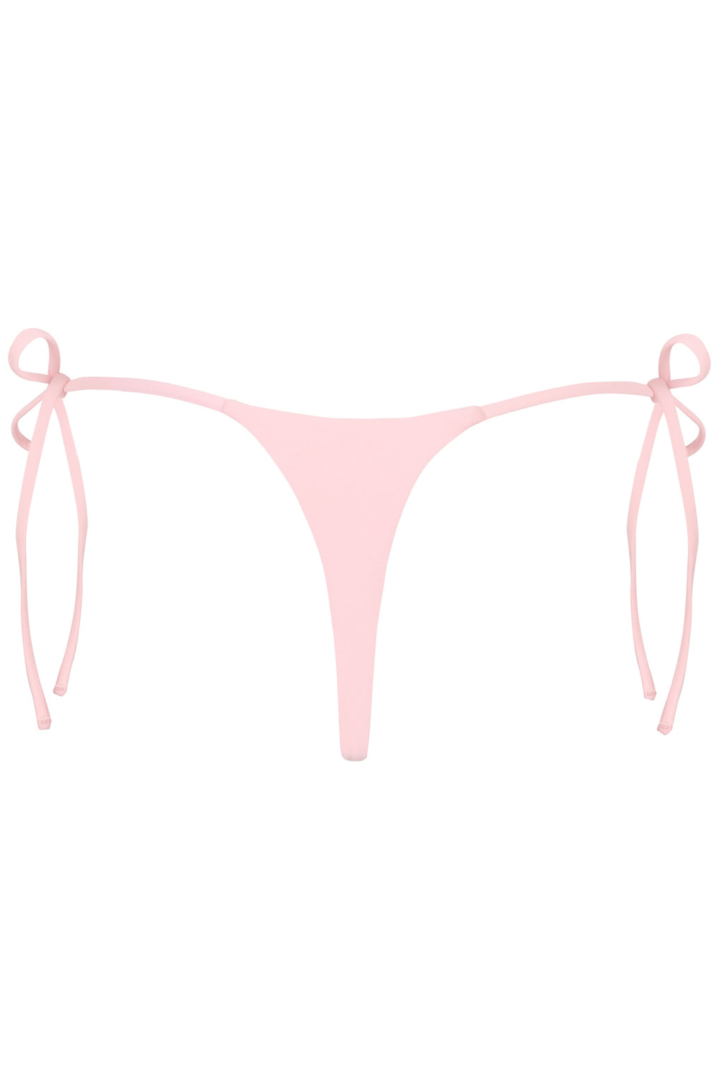 Side-Tie Thong Bikini Bottoms  in Baby Pink