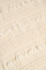Ruffled Mid-Rise Shorts in Ivory