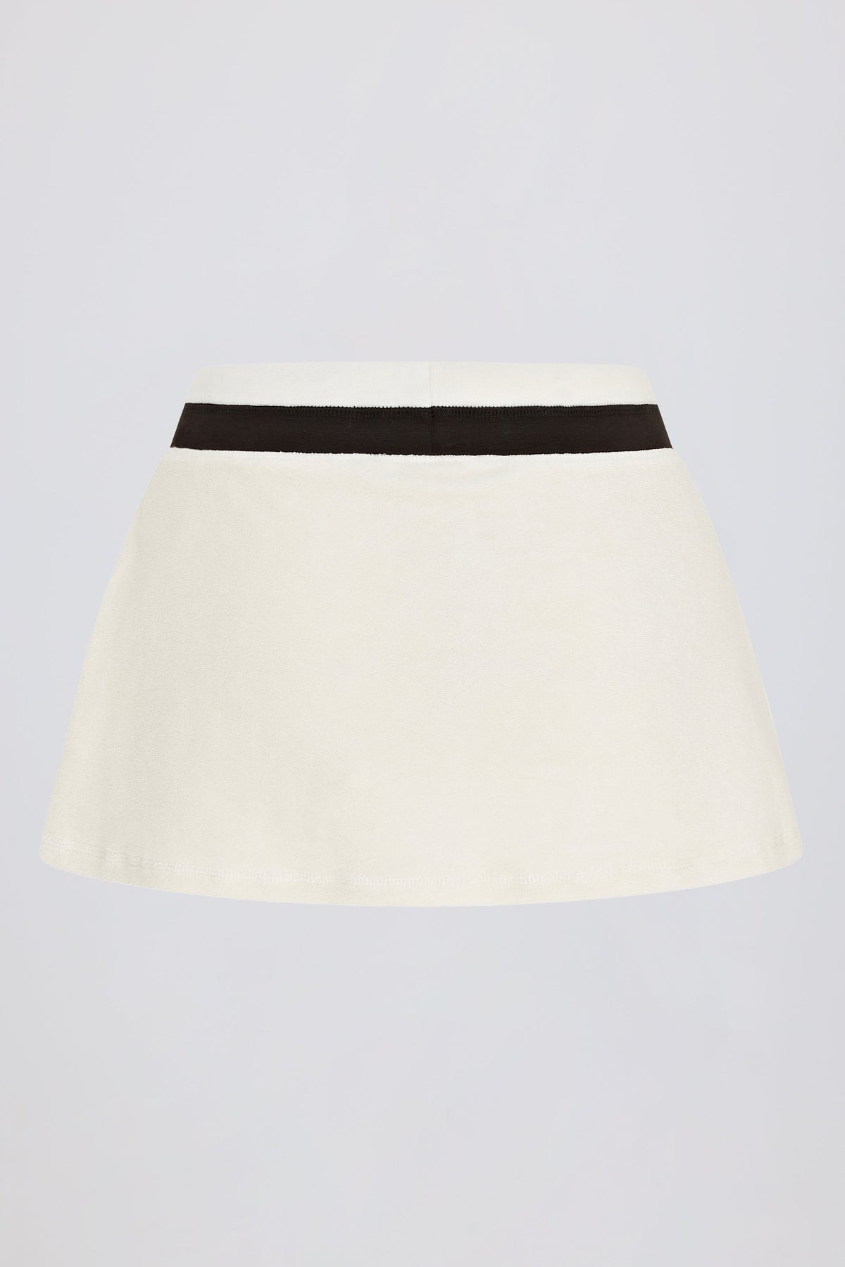 Terry Towelling Mid-Rise Skort in Ivory