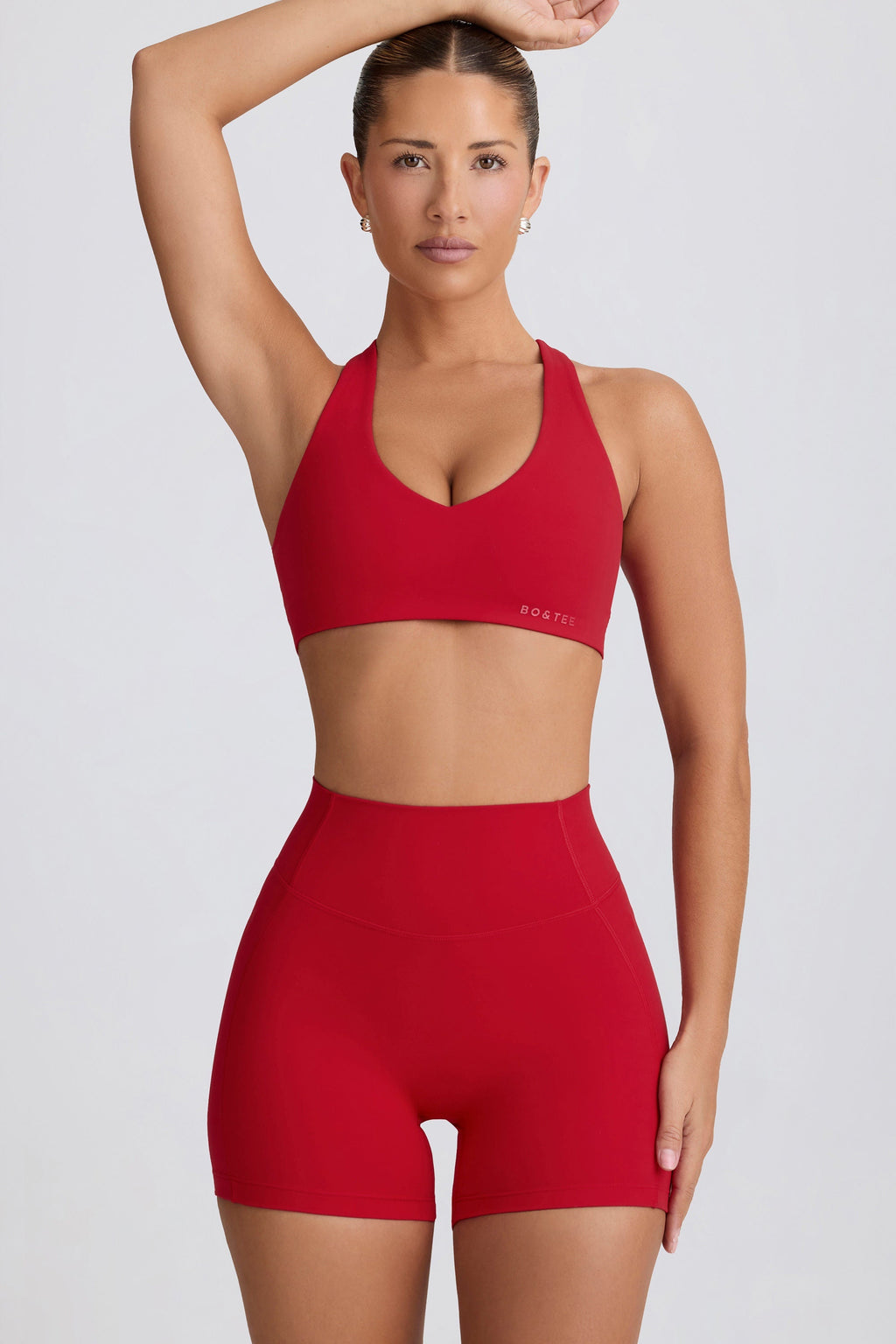 Soft Active Mini Shorts in Hot Red